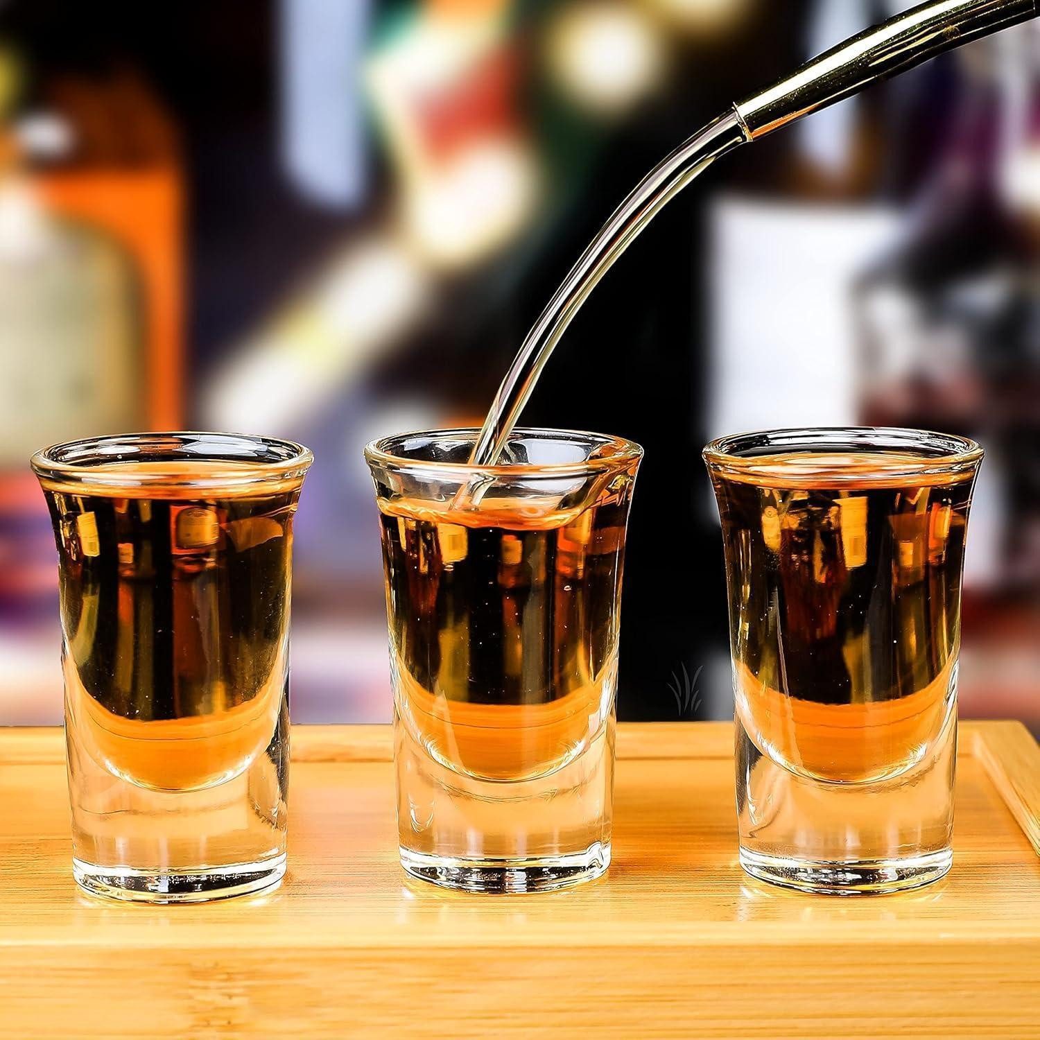 LuxusKollektion Schnapsglas Schnapsgläser 35ml transparent schwerer Boden Cocktails Wodka Espresso