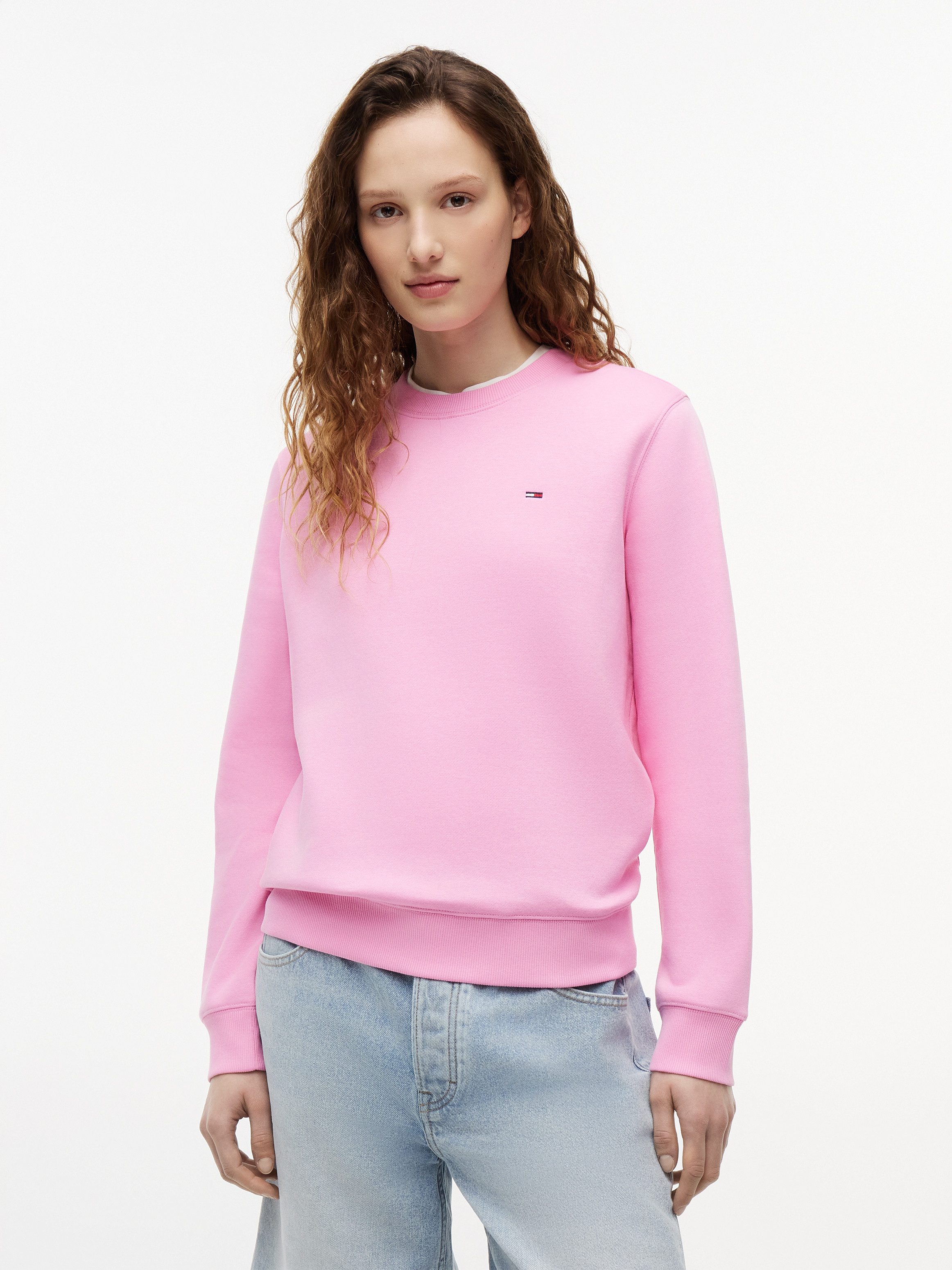 Tommy Jeans Sweatshirt TJW REG S FLAG CREW Baumwollmischung
