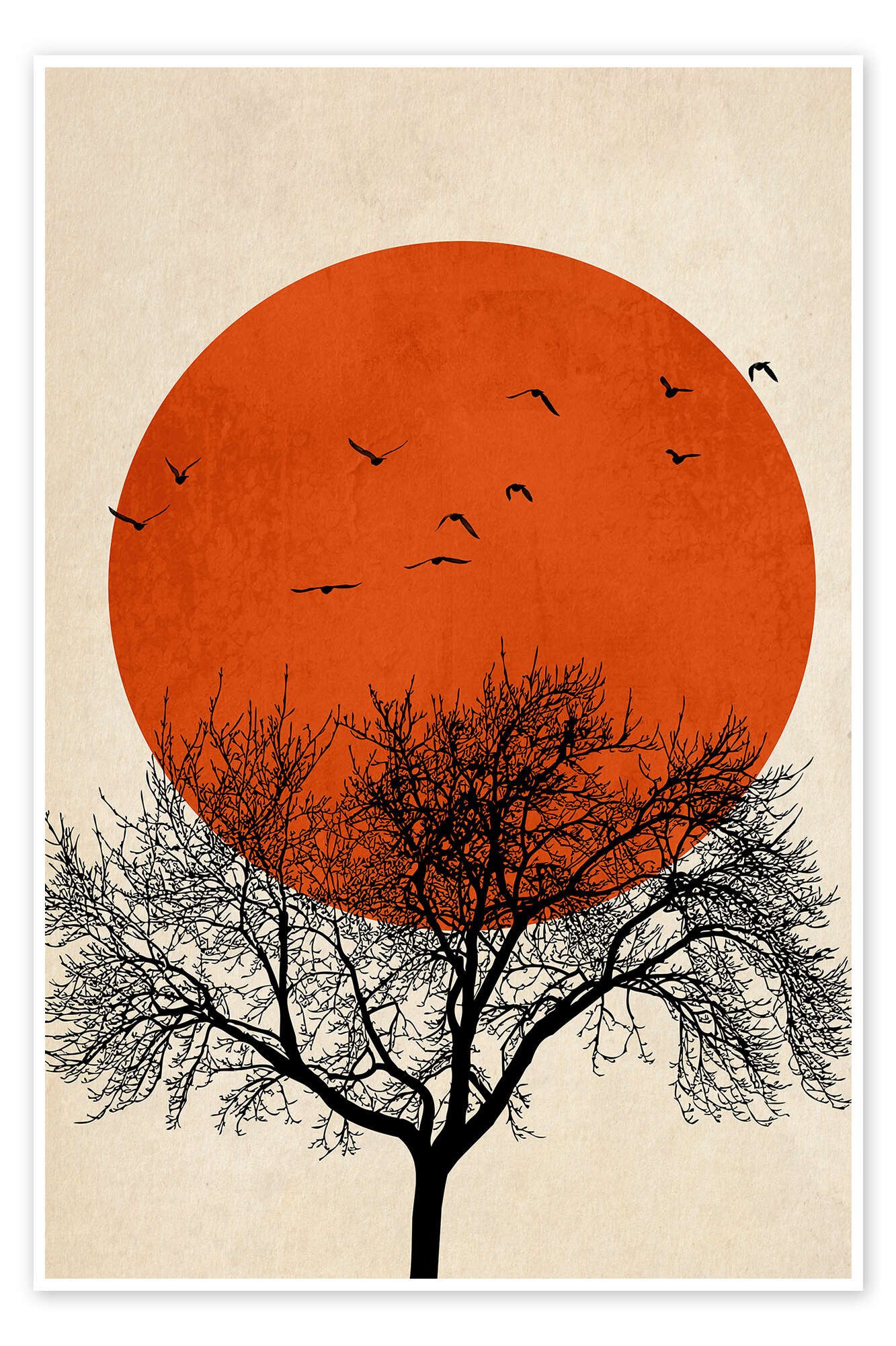 Posterlounge Плакат KUBISTIKA, Dreamers, rot, Grafikdesign