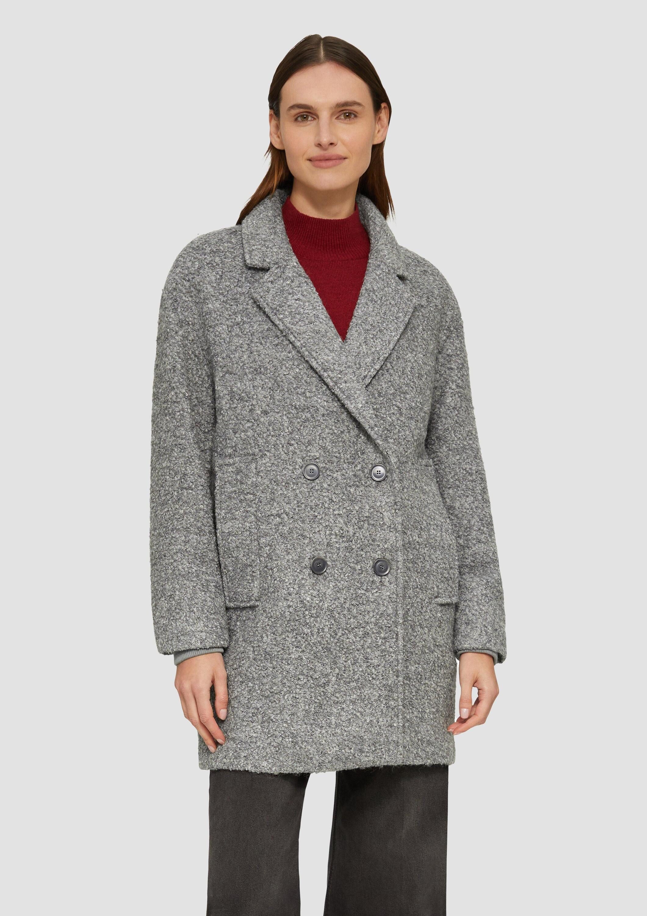 s.Oliver Funktionsmantel Outdoor-Mantel Bouclé-Mantel im Relaxed Fit günstig online kaufen