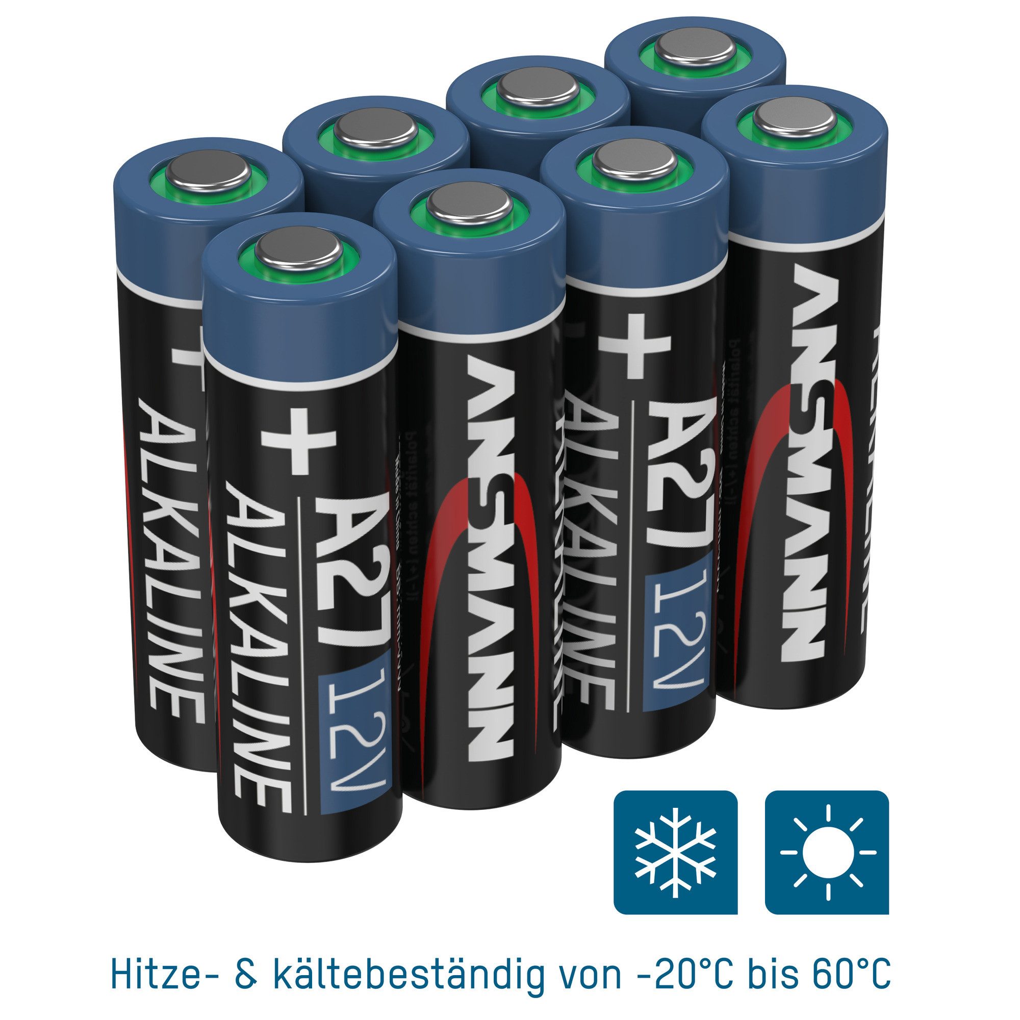 ANSMANN AG A27 12V Alkaline Batterie Spezialbatterie - 8er Pack Batterie