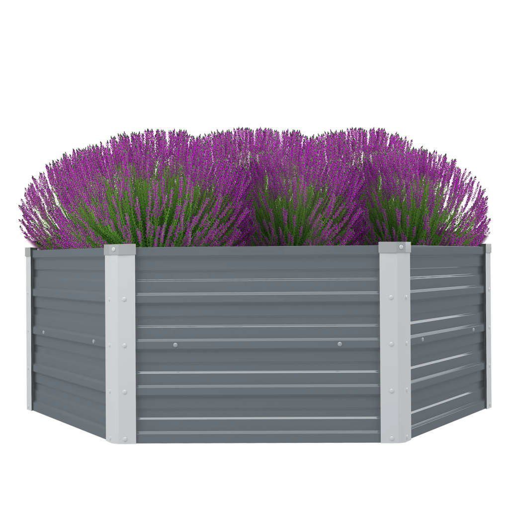 ML-Design Hochbeet Aus Metall Für Garten, 90x90x30 Cm, 240 Liter