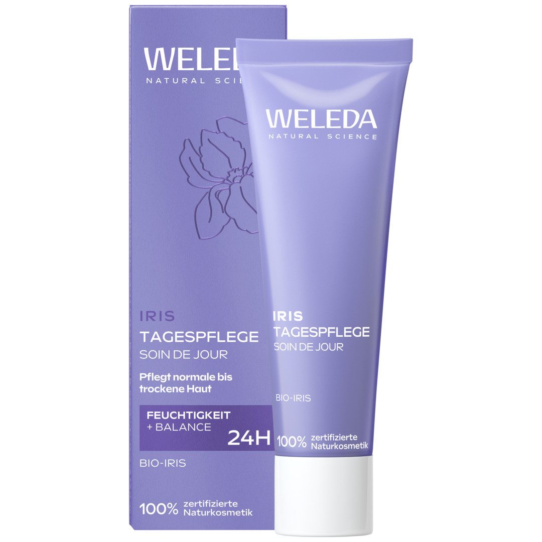 WELEDA Tagescreme IRIS TAGESPFLEGE, reguliert die Feuchtigkeitsbalance von normaler bis trockener Haut