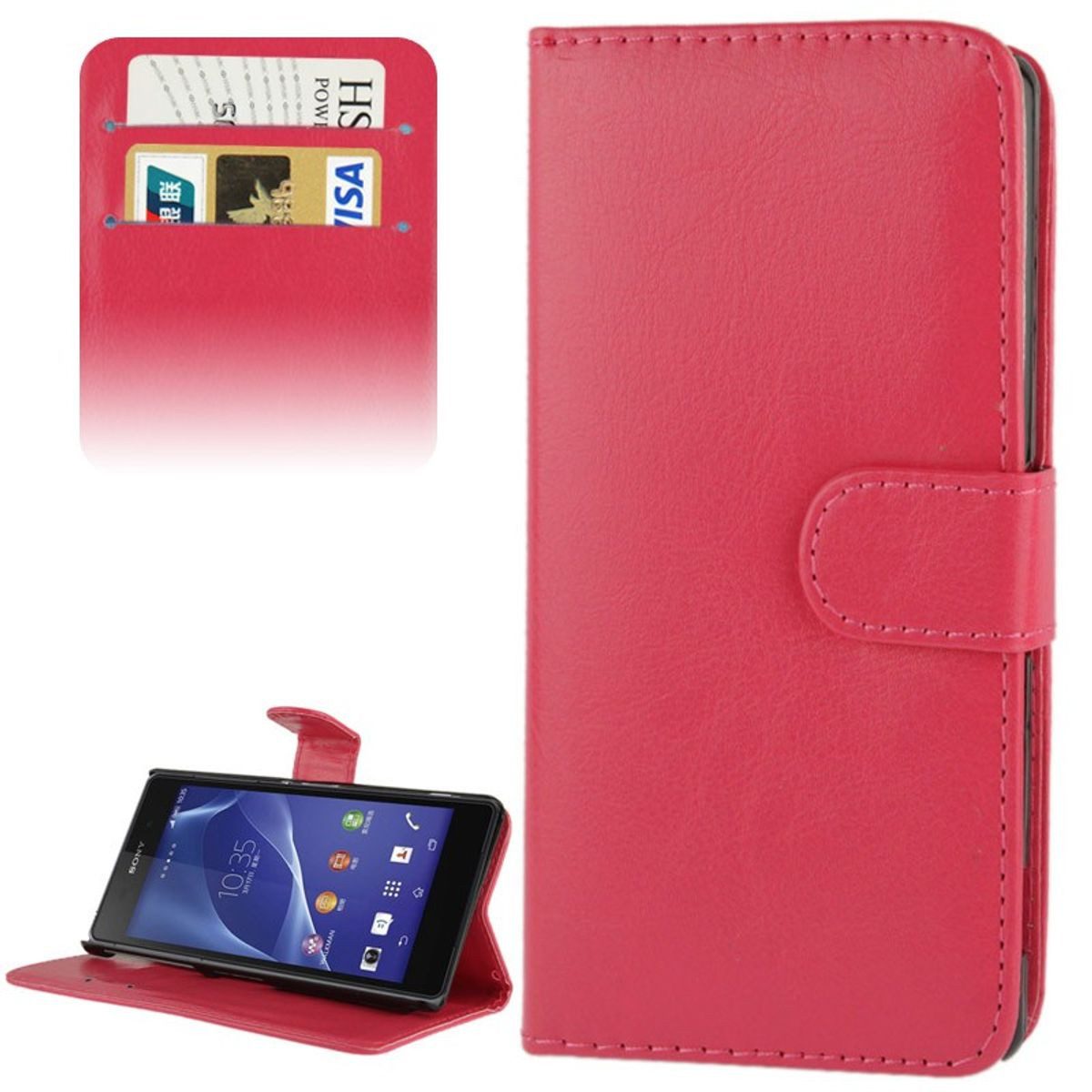 König Design Handyhülle Sony Xperia Z2, Sony Xperia Z2 Handyhülle Backcover Rosa