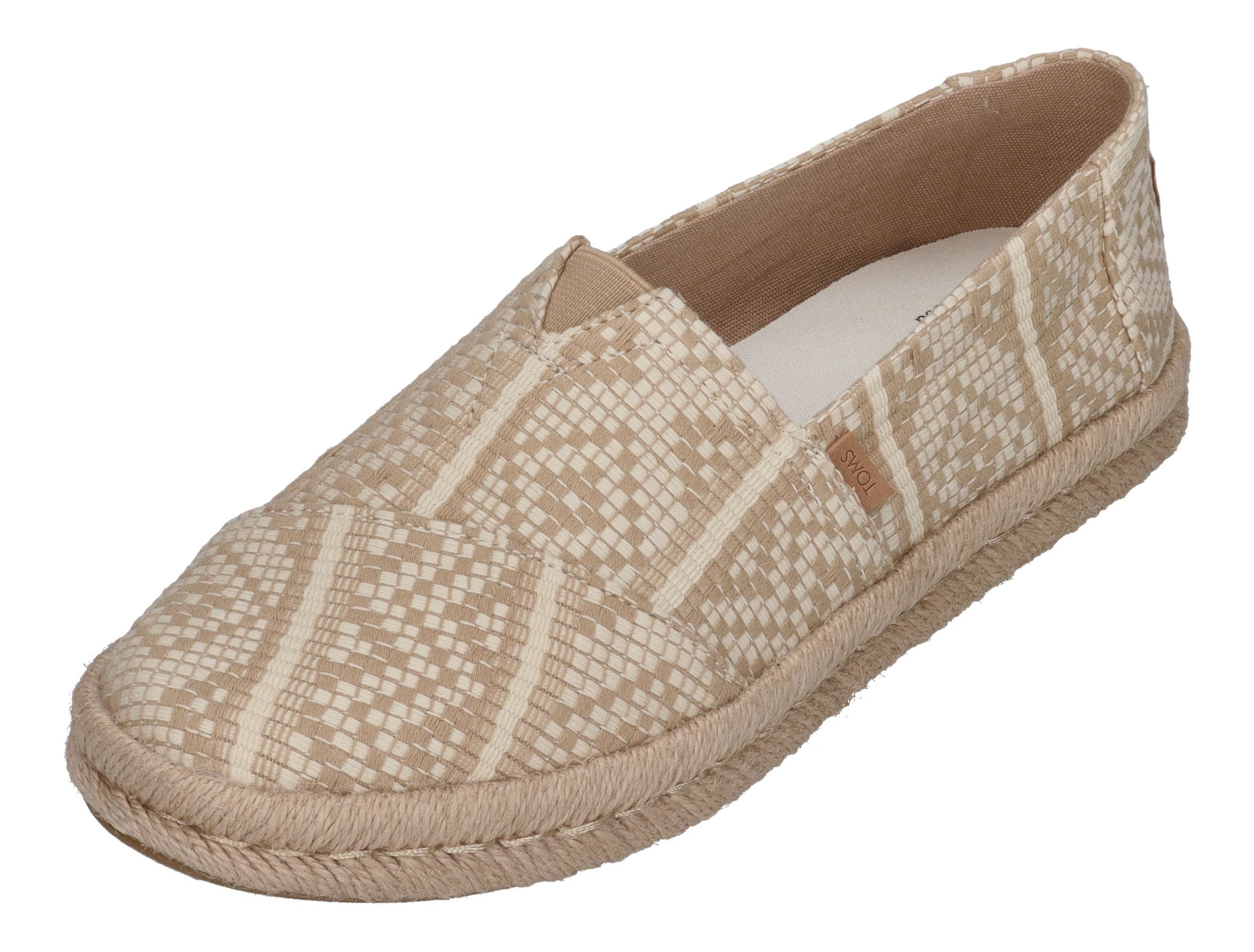 TOMS ALPARGATA ROPE 2.0 Espadrille Oatmeal Diamond Global Woven