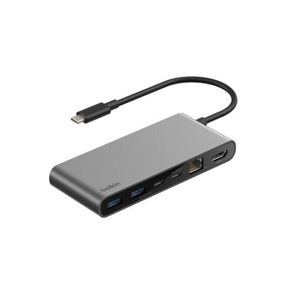 Belkin Laptop-Dockingstation Connect 8-Port-USB-C-Hub mit 2,5-Gb-Ethernetanschl