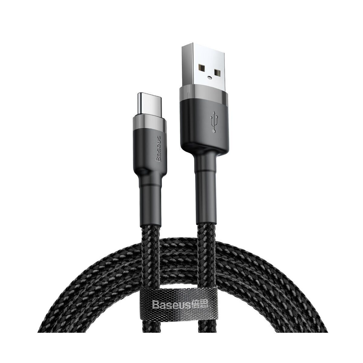 Baseus Baseus Ladekabel Nylonkabel USB/USB-C QC3.0 3A 1M schwarz Smartphone-Kabel
