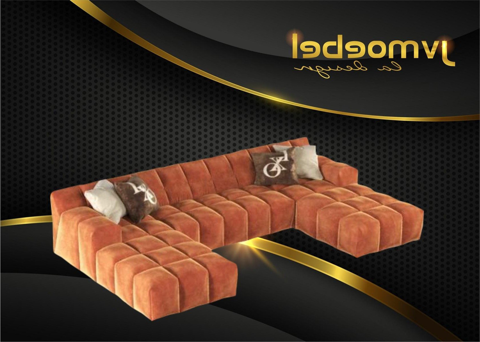 Xlmoebel Chesterfield-Sofa Modernes Samt Ecksofa U-Form Wohnlandschaft Polsterecke, Wohnlandschaft 3 Teile, Made in Europa