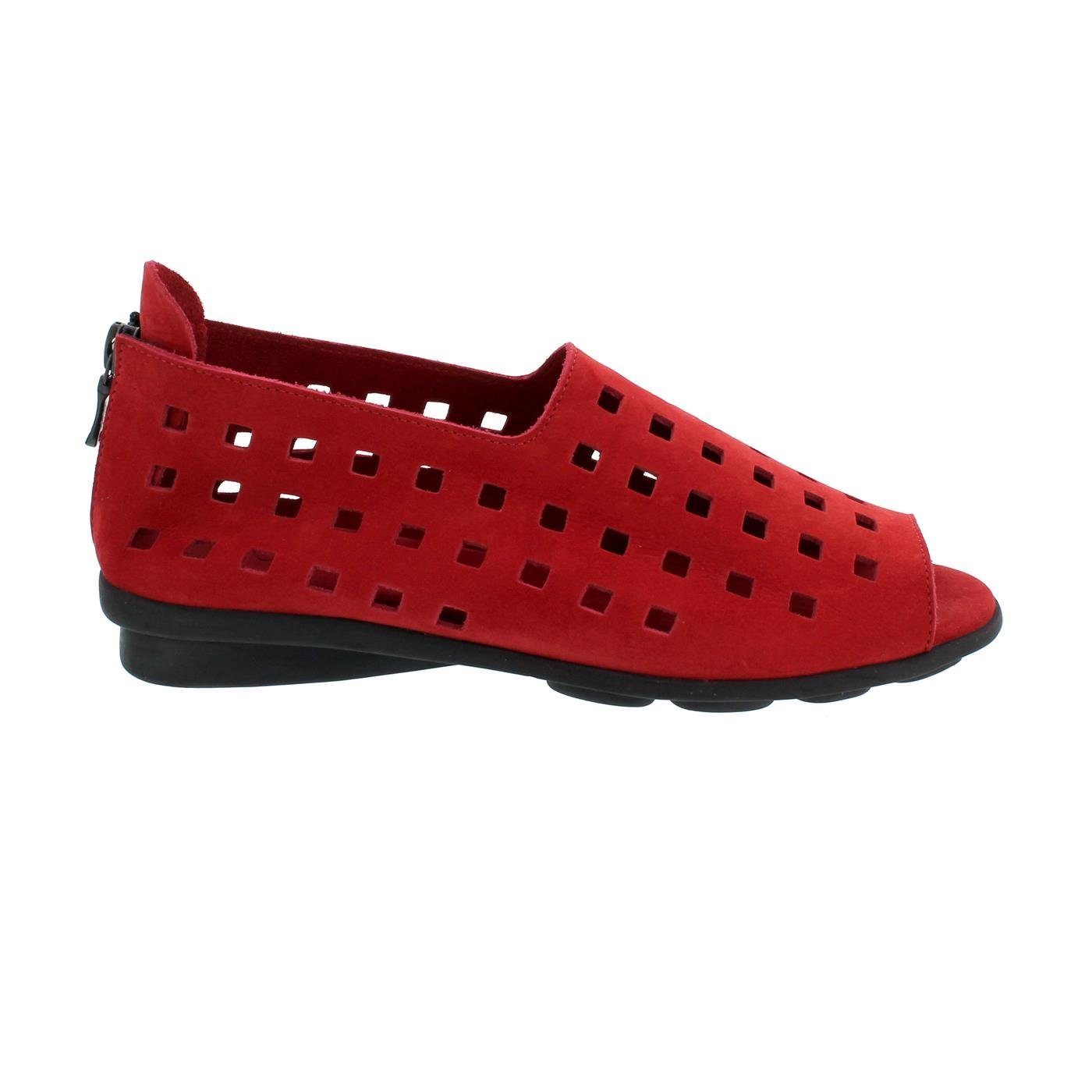 Arche Drick, Sandalette, Nubuck, Feu (rot), Reißverschluss, Latexsohle Sandale