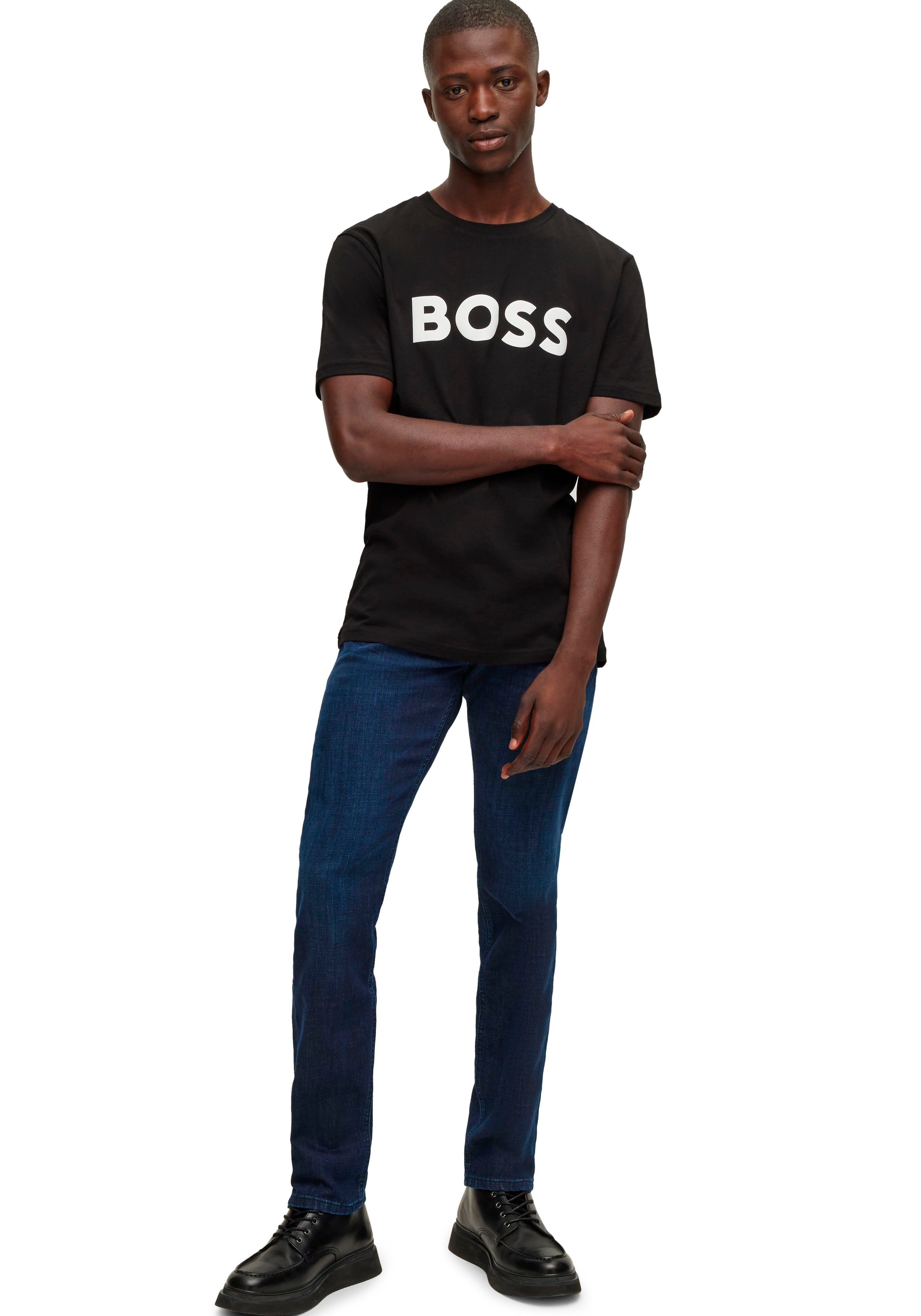 BOSS ORANGE T-Shirt Thinking Logodruck (1-tlg) mit 1 black002