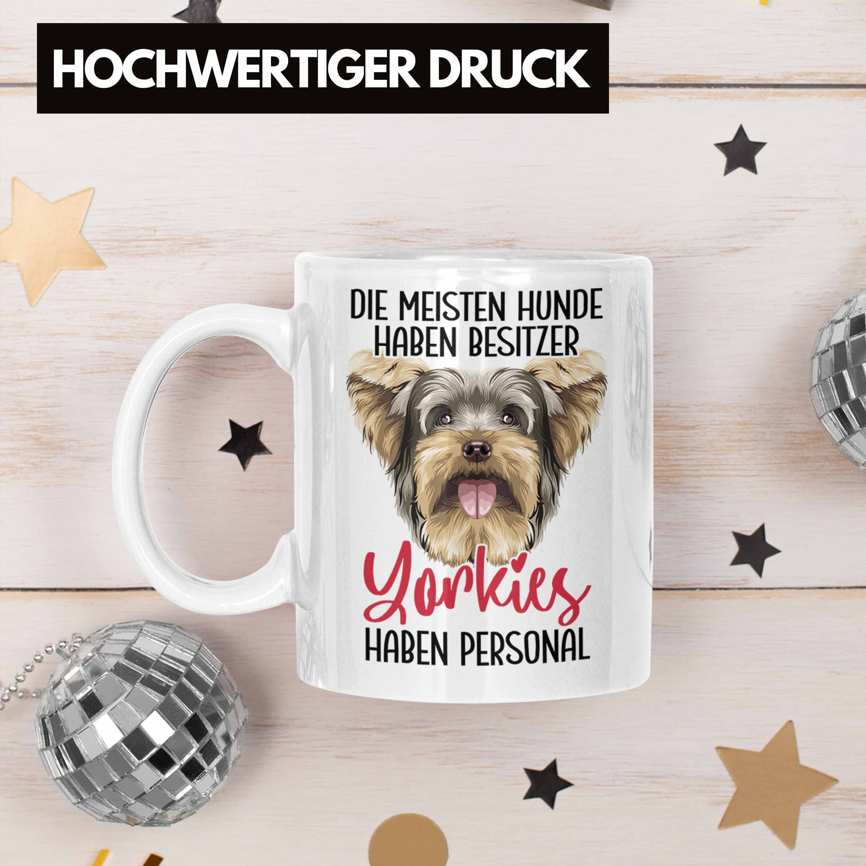 Ges Yorkie-Besitzer Tasse Liebhaber Geschenk Kaffee-Becher Tasse Weiss Hund Trendation Yorkie