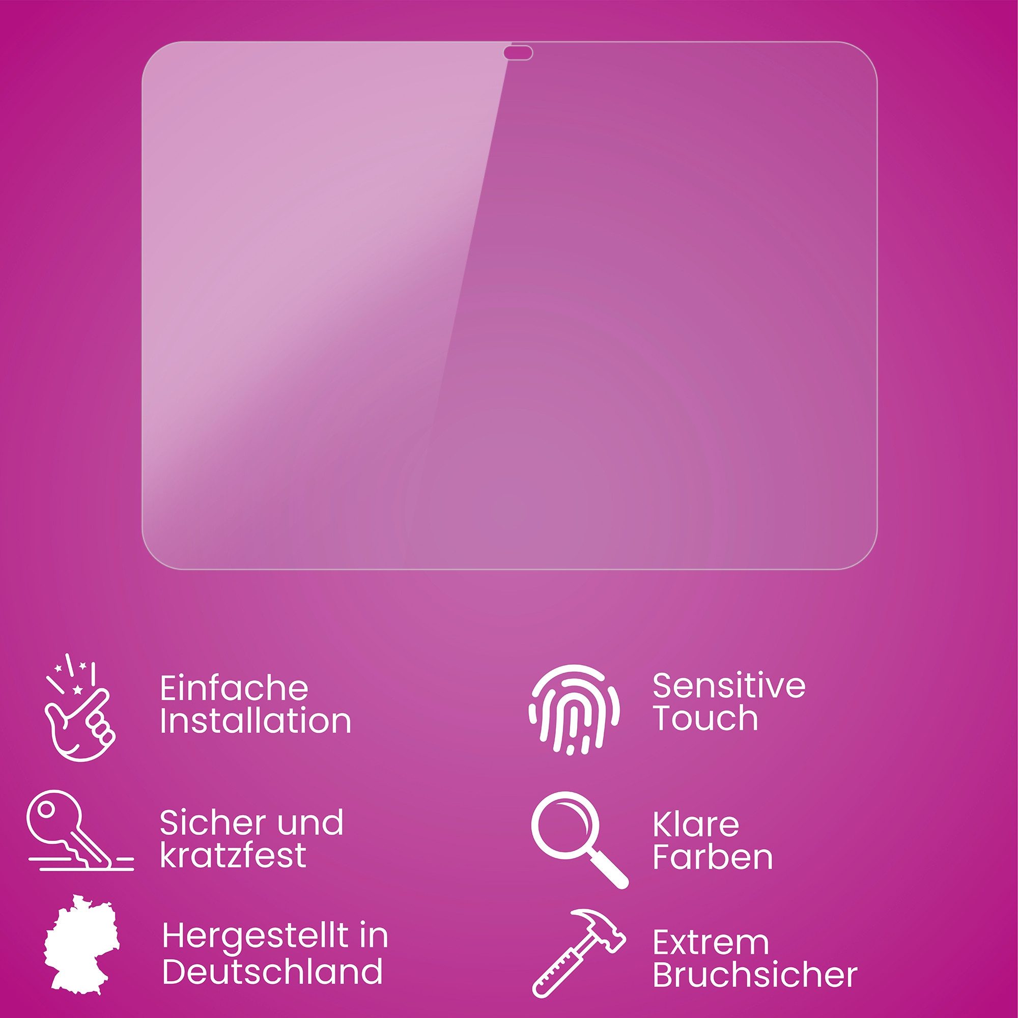 atFoliX Schutzfolie Panzerglasfolie für Apple iPad 11 2025, Ultradünn und superhart
