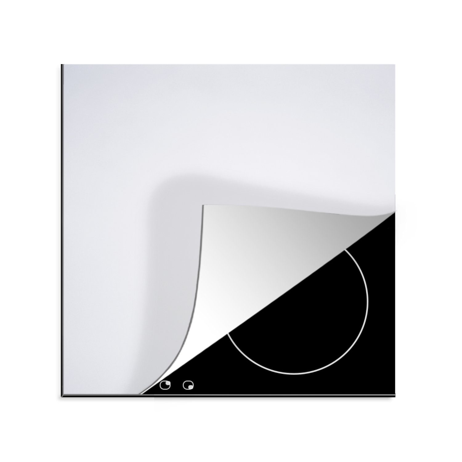 MuchoWow Herdblende-/Abdeckplatte Eine Nahaufnahme eines schönen weißen Zebrafinken, Vinyl, (1 tlg), 78x78 cm, Ceranfeldabdeckung, Arbeitsplatte für küche