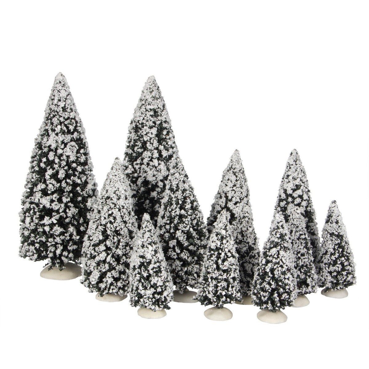 LuVille Weihnachtsdorf Luville Collectables Evergreen tree assorted 12 pieces - l29xw9xh30cm