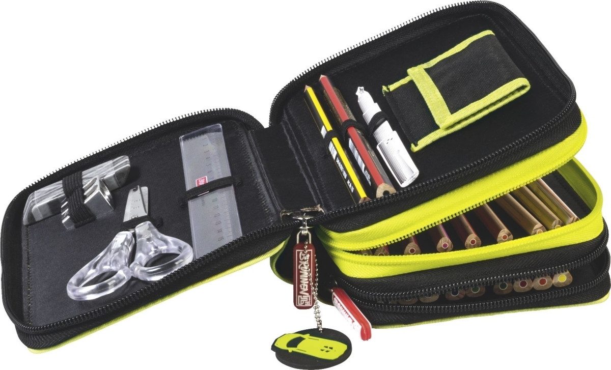 Federtasche Schülerer-Etui 3 Reissverschlüsse Speed.