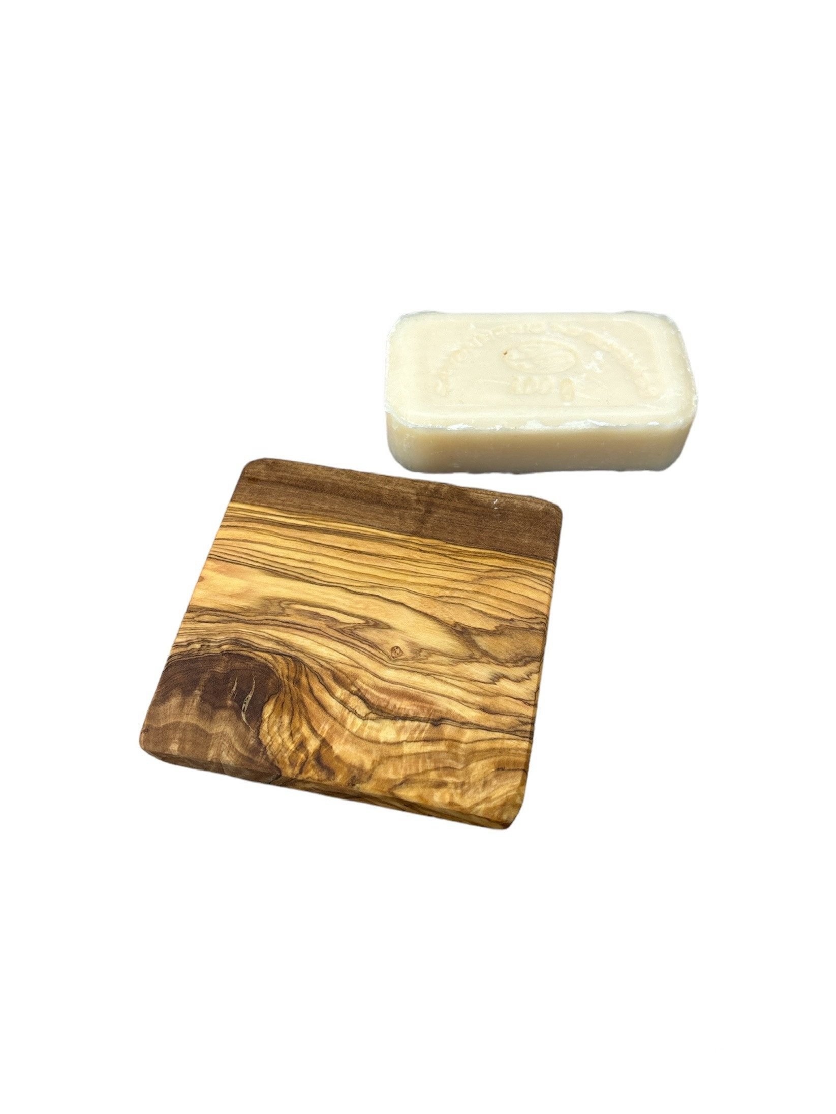 Olivenholz-erleben Seifenablage Seifenablage quadratisch 9 × 9 cm aus Olivenholz, Breite: 9 cm, 1-St., Massives Olivenholz mit schöner Maserung – jedes Stück ein Unikat