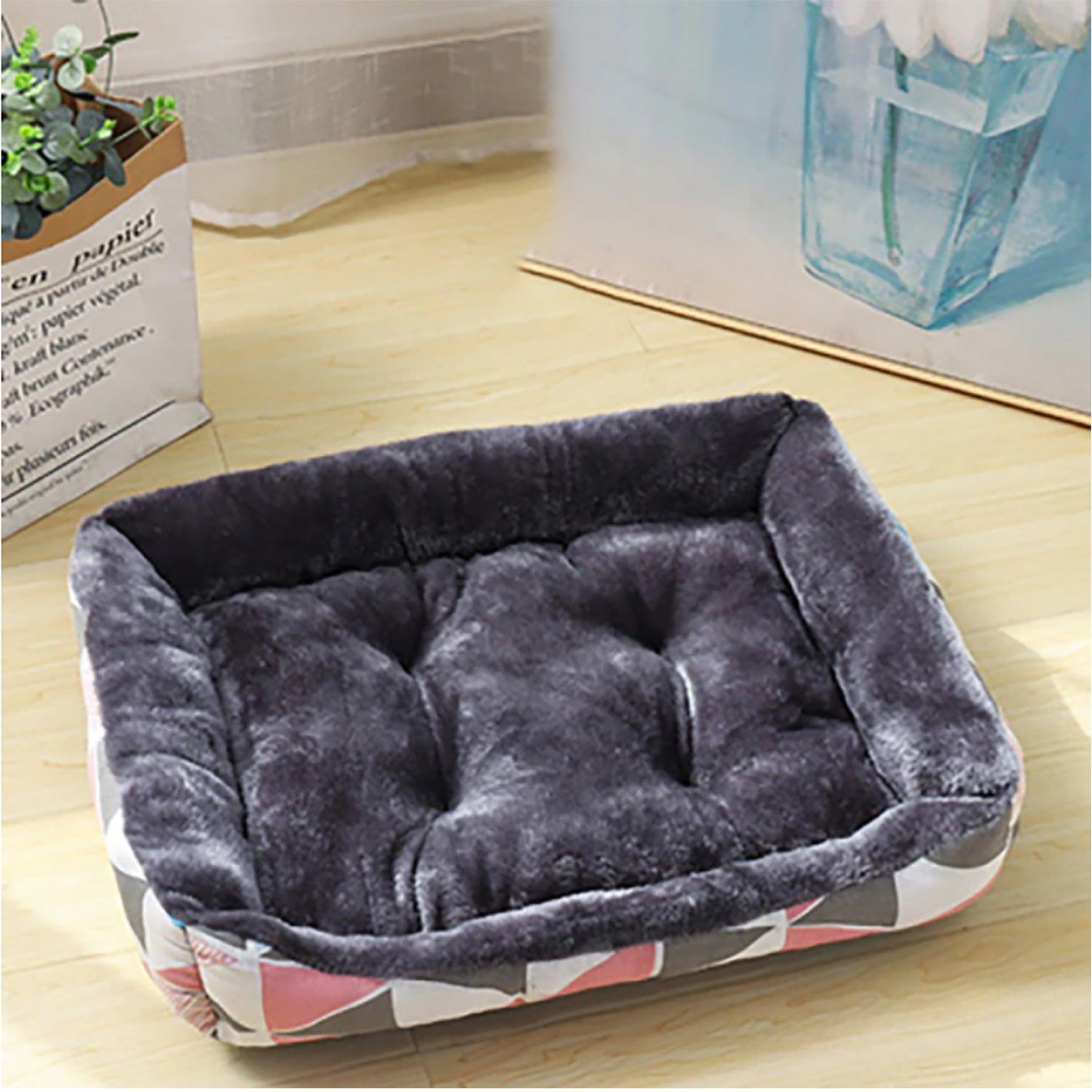 TPFLiving Tierbett Hundebett / Katzenbett / Tierbett mit Baumwollfüllung - Hundekörbchen, - Katzenkörbchen in Verschiedene Farben und Größen S-XXL