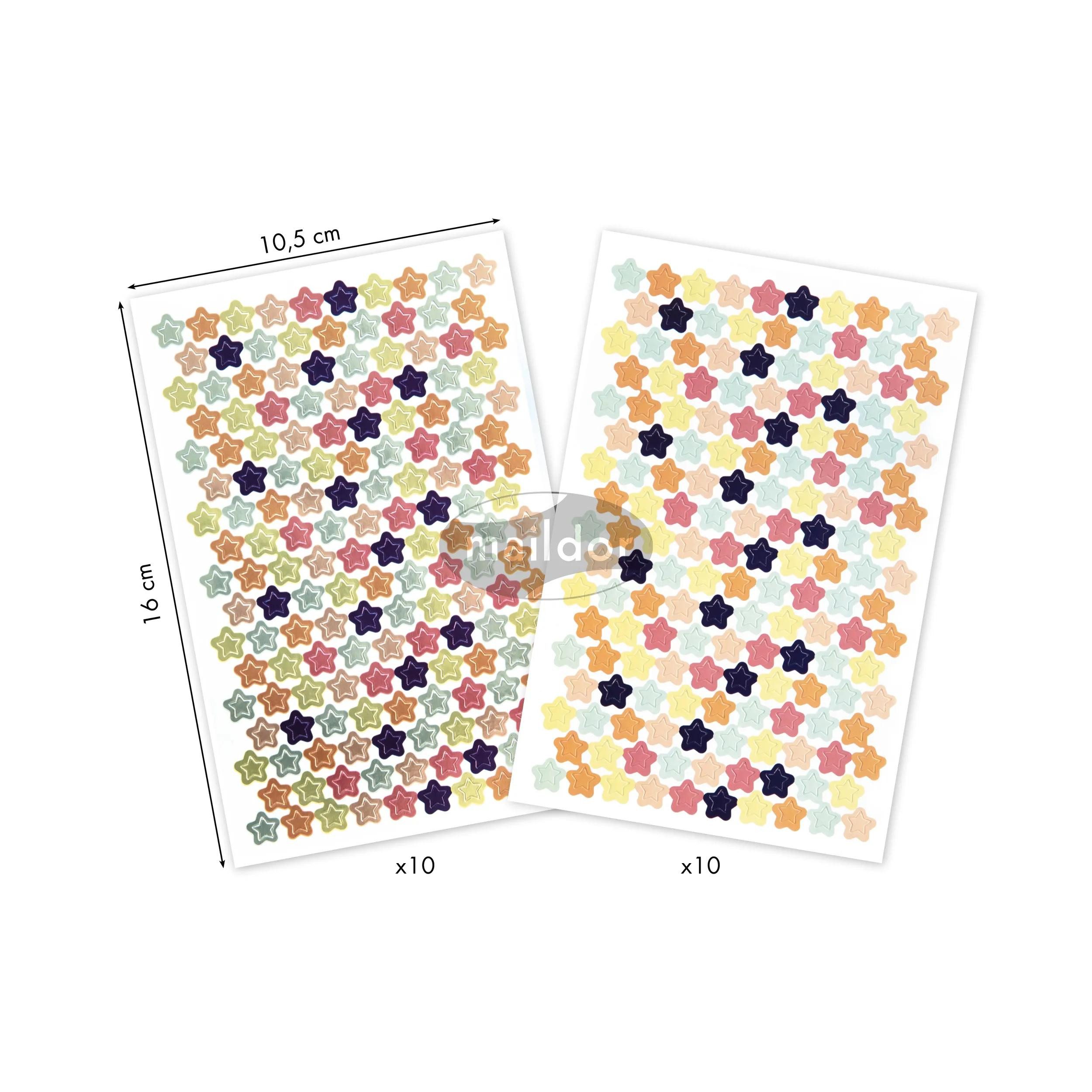 Thumbnail - maildor Sticker Sticker Initial 20 Bogen 10,5x16 cm Metallic/Pastell Mehrfarbig AE186C, My Mandarine