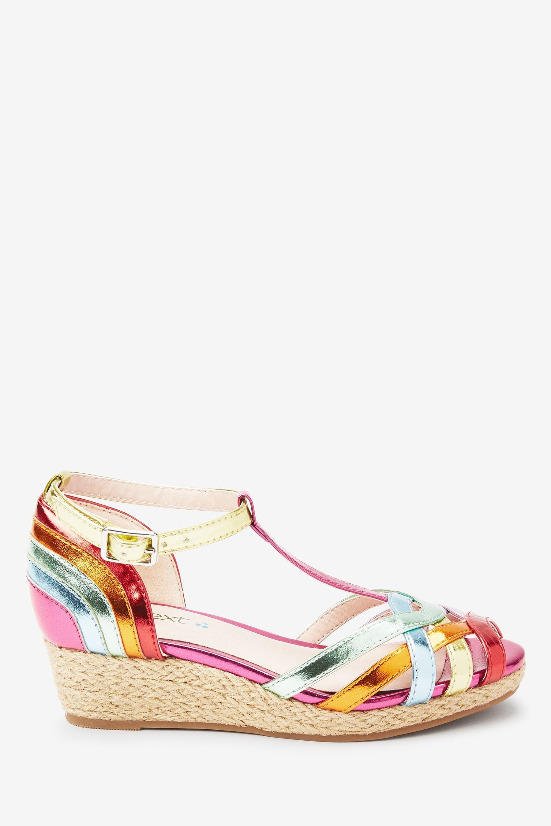 Next Geflochtene Sandalette mit Keilabsatz Keilsandalette (1-tlg) Rainbow