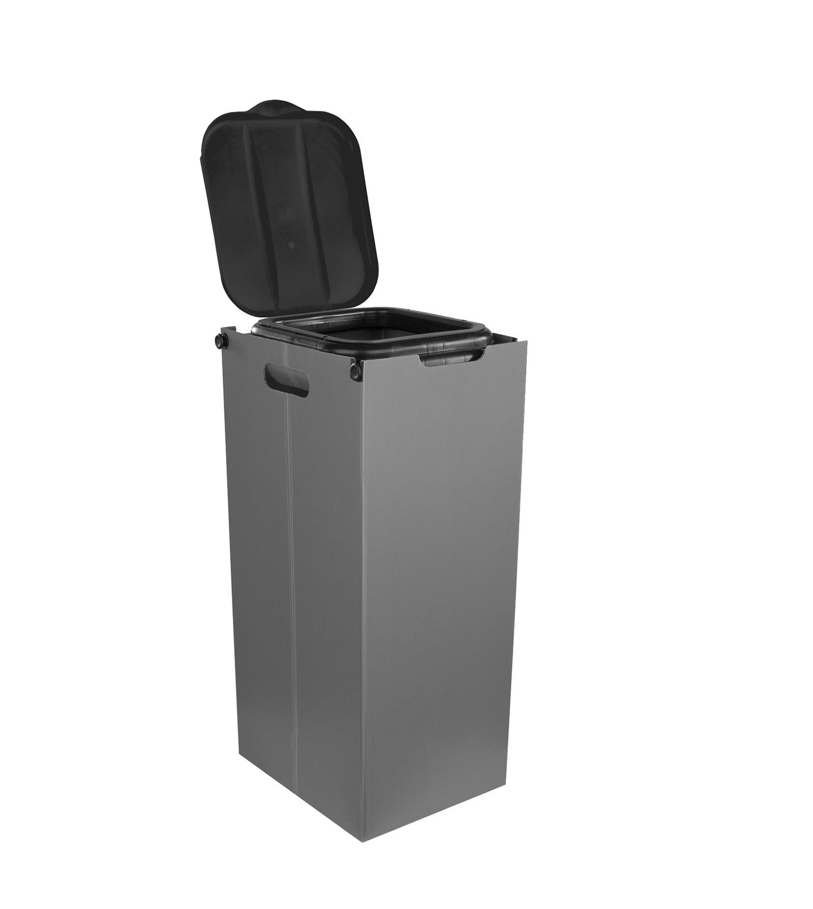 Müllsackhalter Müllsackständer mit SCHWARZ Mülleimer Sichtschutz Müllbeutelständer BigDean
