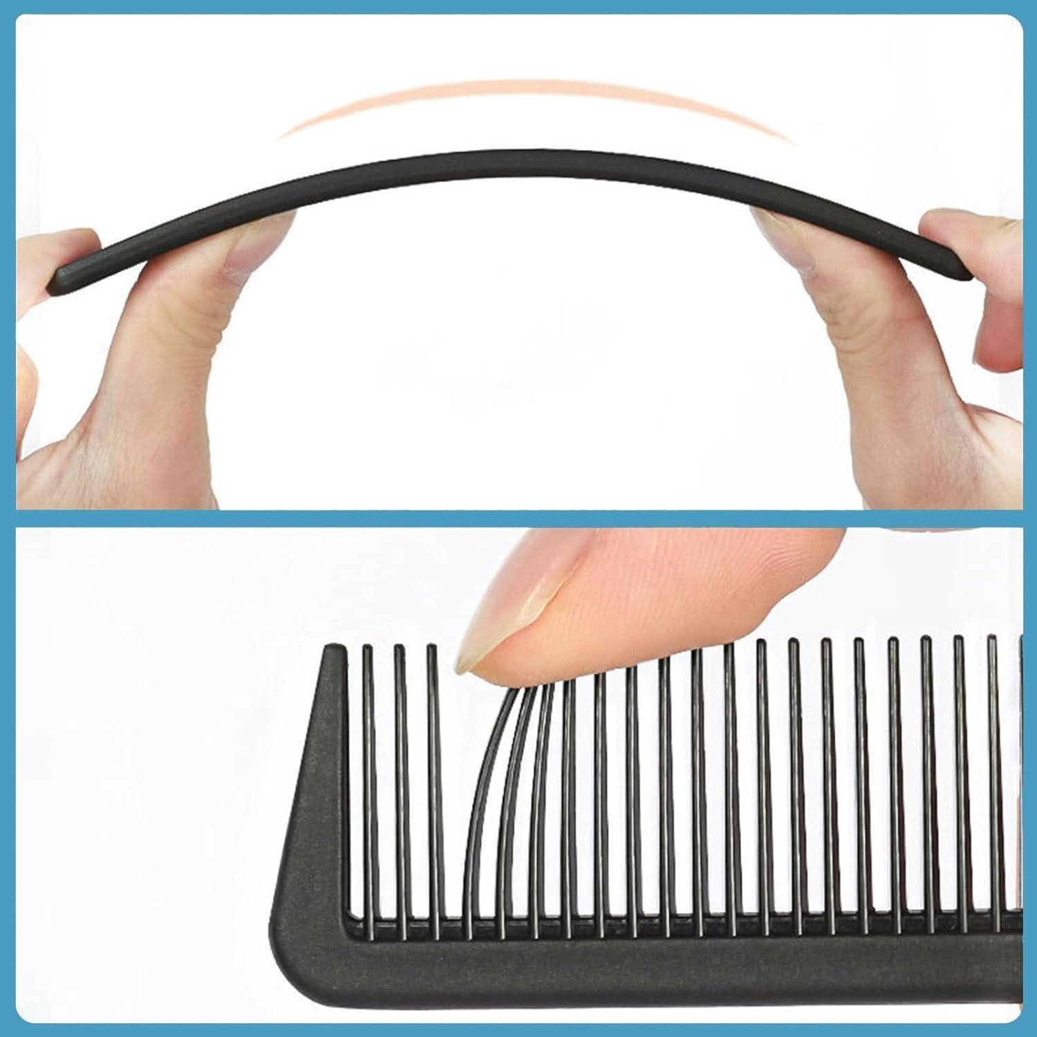 LABUYI Haarkamm 2 Stücke Herren Kamm Styling Haar Comb Multifunktionaler Friseur Kamm