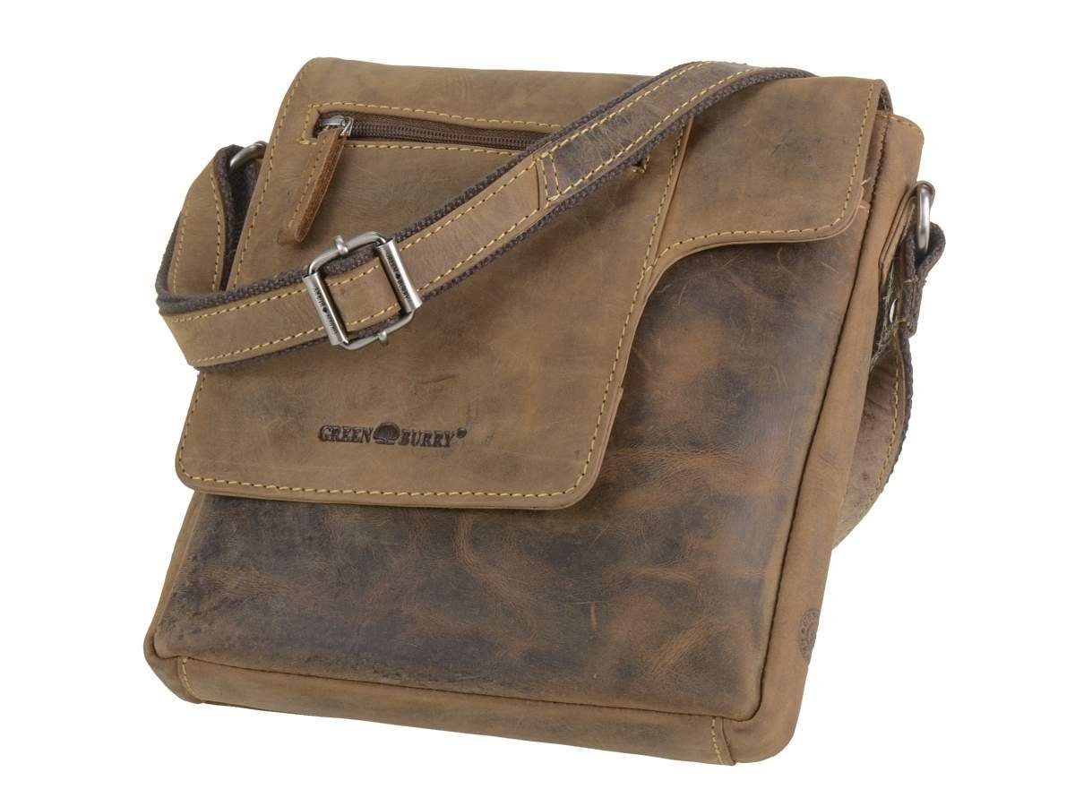 Greenburry Umhängetasche Vintage, used Look, Schultertasche, für Herren, für Damen