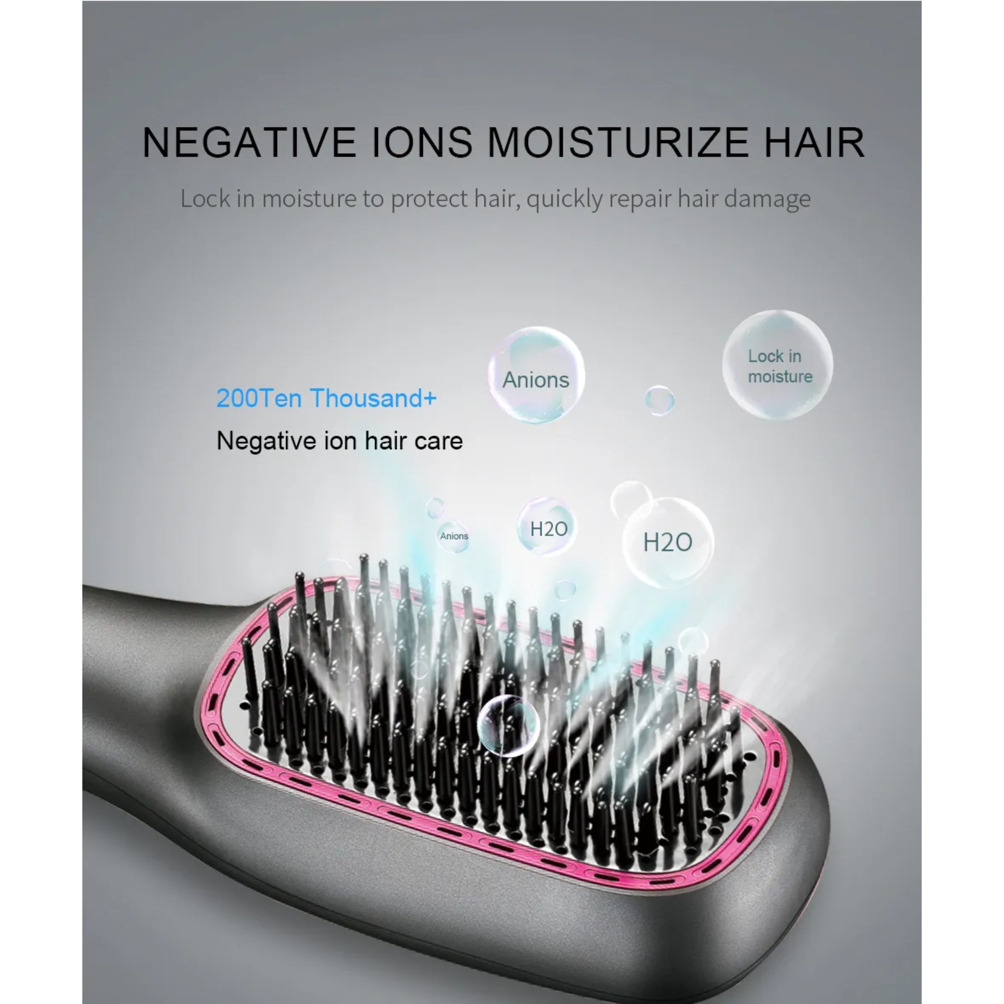 SURKER Warmluftbürste Professionelle Sekunden konstante 30 tragbare schnelle Negative Hitze, Elektrische Haarglätter-Bürste Temperatur Ionen, Haarbürste