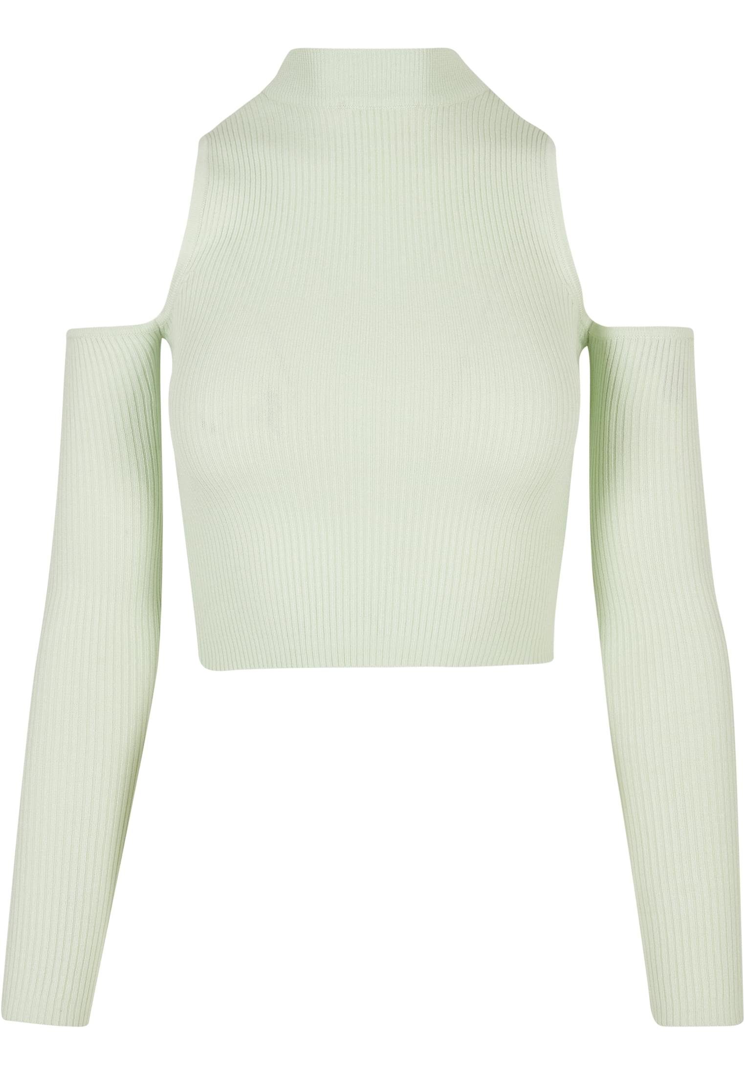 Longsleeve Out (1-tlg) Rib Sleeve Damen Ladies lightmint CLASSICS Sweater URBAN Knit Cut