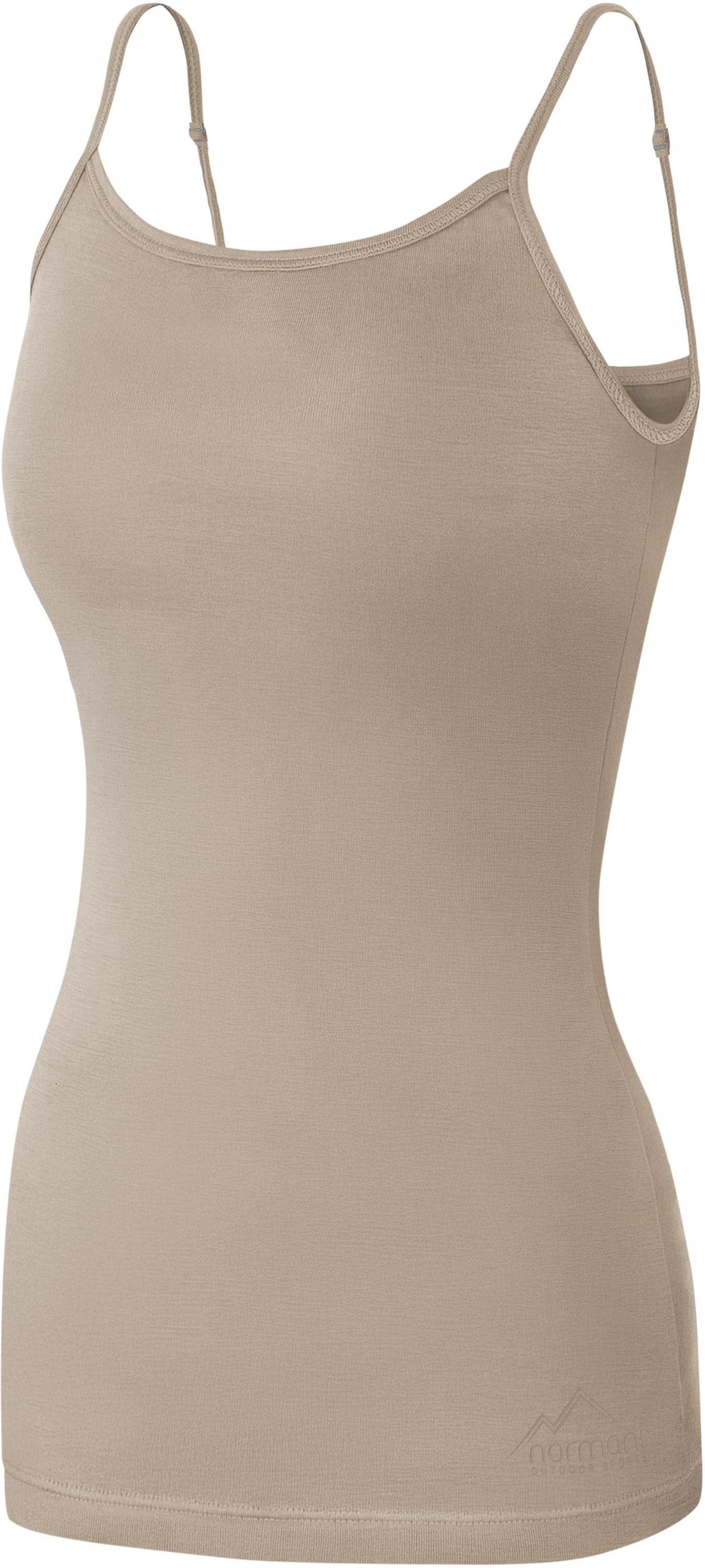 normani Unterhemd Damen Merino Top mit Spagettiträgern Kyneton Merino Top ärmelloses Shirt Unterwäsche aus 100% Bio-Merinowolle