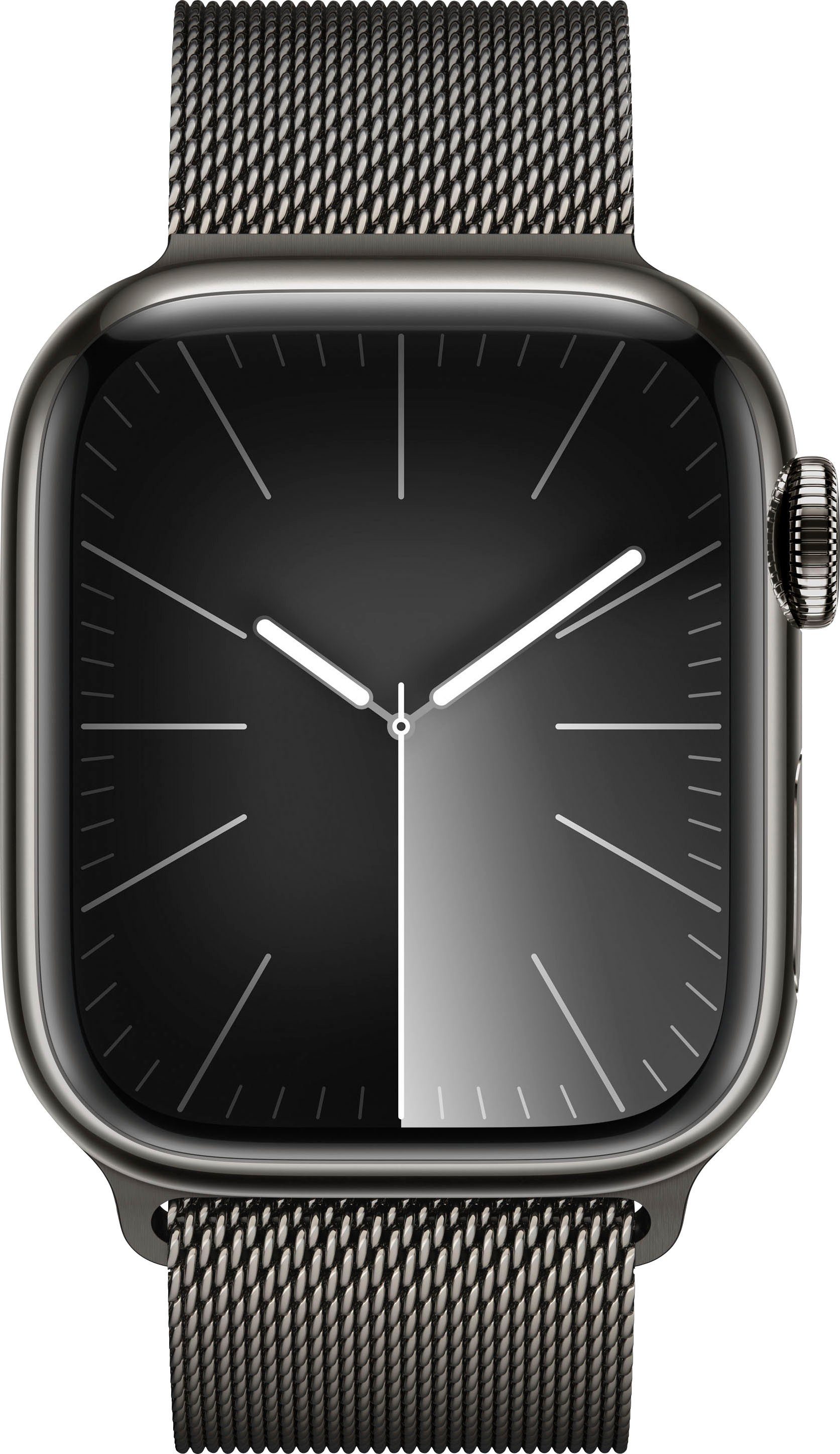 Apple Watch Series 9 GPS + Cellular 41mm Edelstahl Smartwatch (4,1 cm/1,61  Zoll, Watch OS 10), Milanese Loop