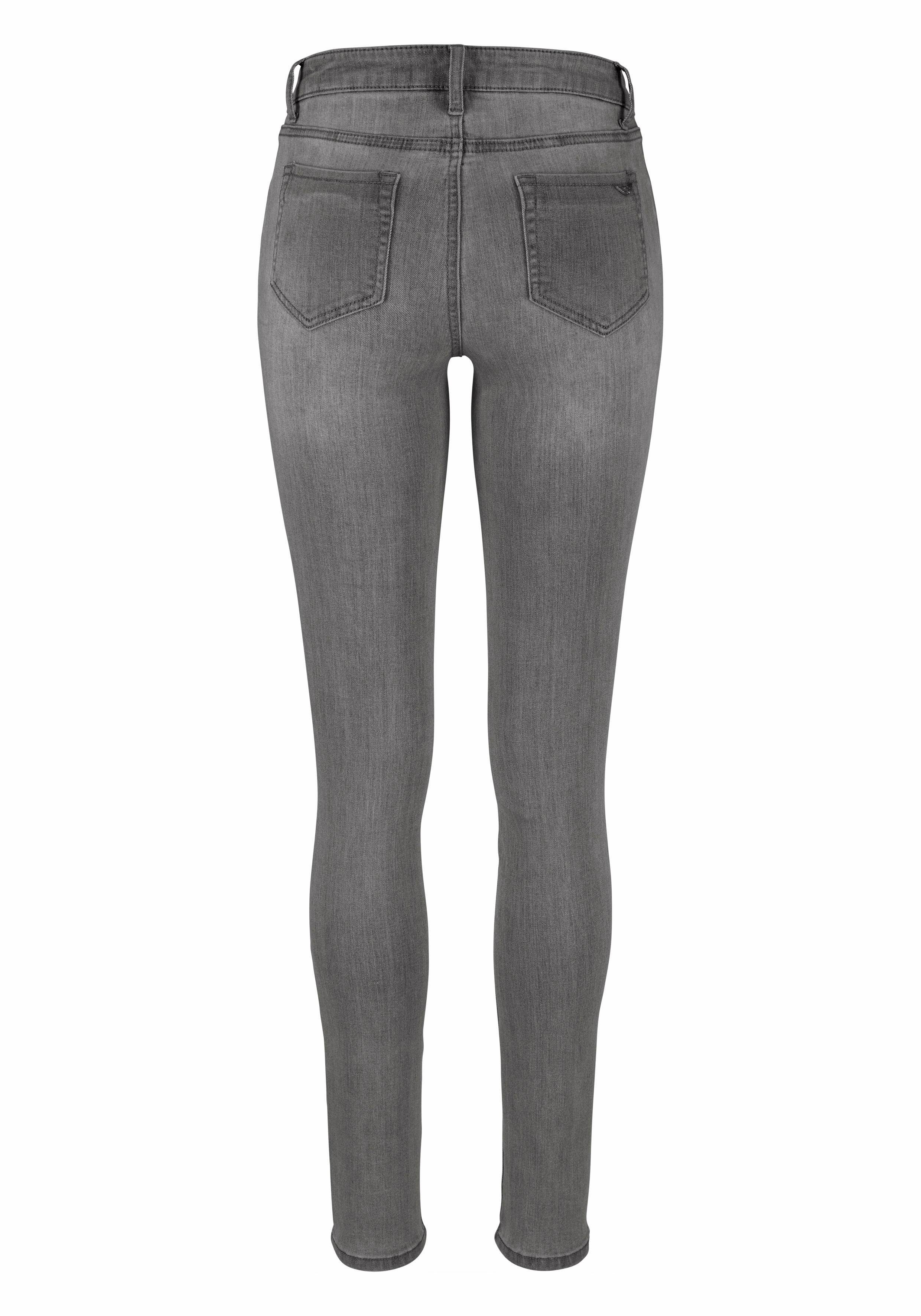 Arizona Skinny-fit-Jeans Ultra-Stretch Mid Waist grey-used