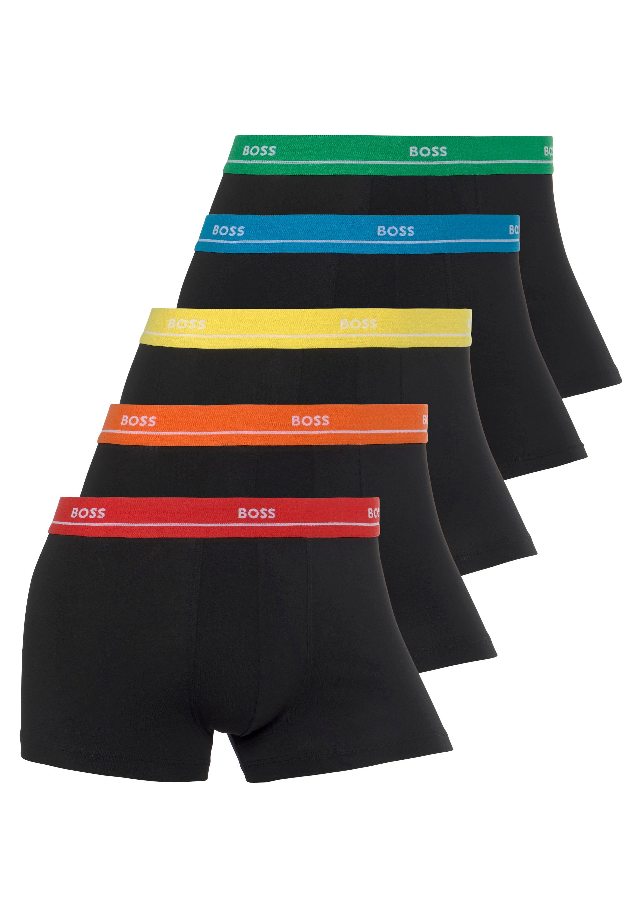 Black BOSS Pack von Boxershorts 5er-Pack) Boxershorts BOSS Logoschriftzug, (Packung, 5-St., mit 5er