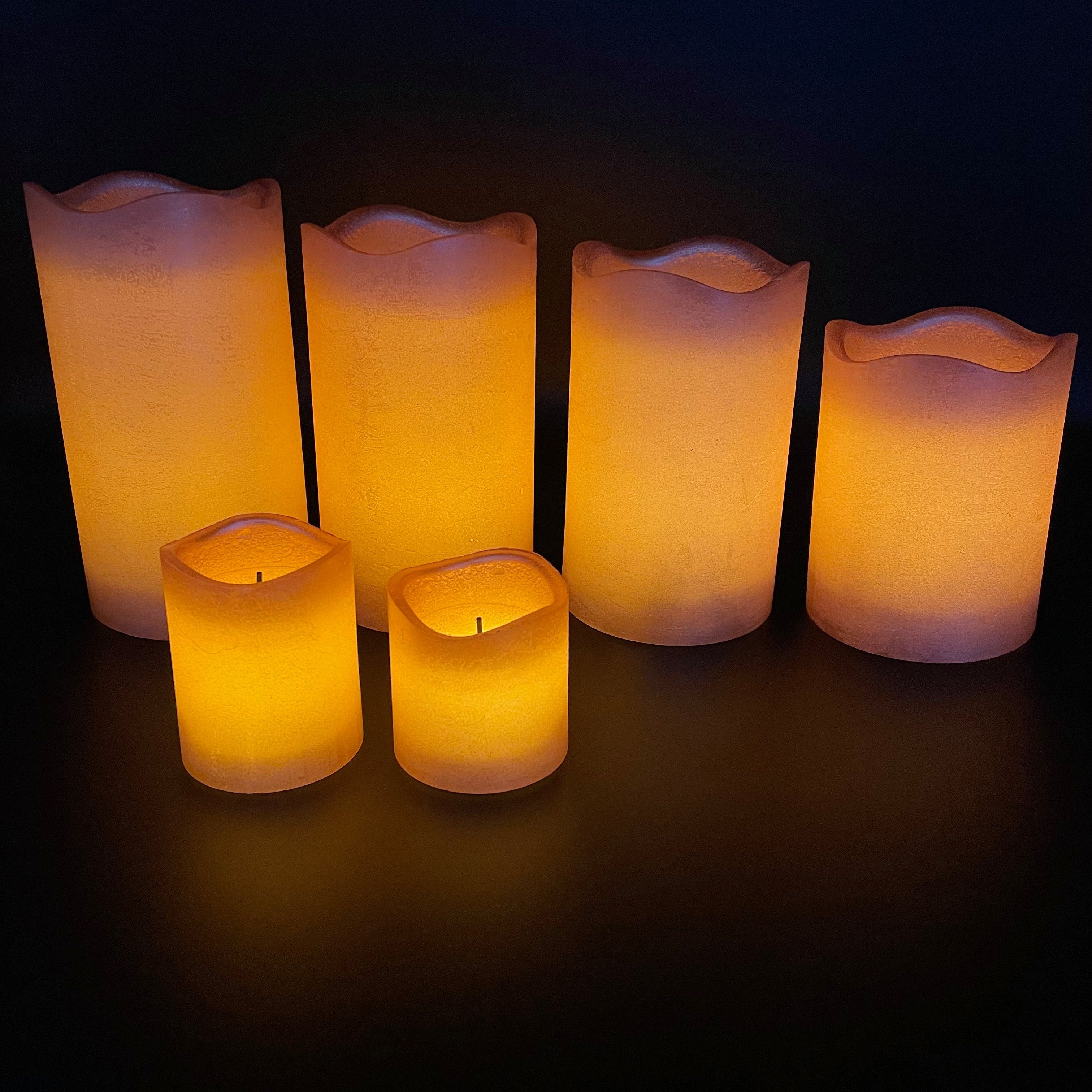 Online-Fuchs LED-Kerze 4 + 2er Set LED Kerzen aus Echtwachs mit Timer und F günstig online kaufen