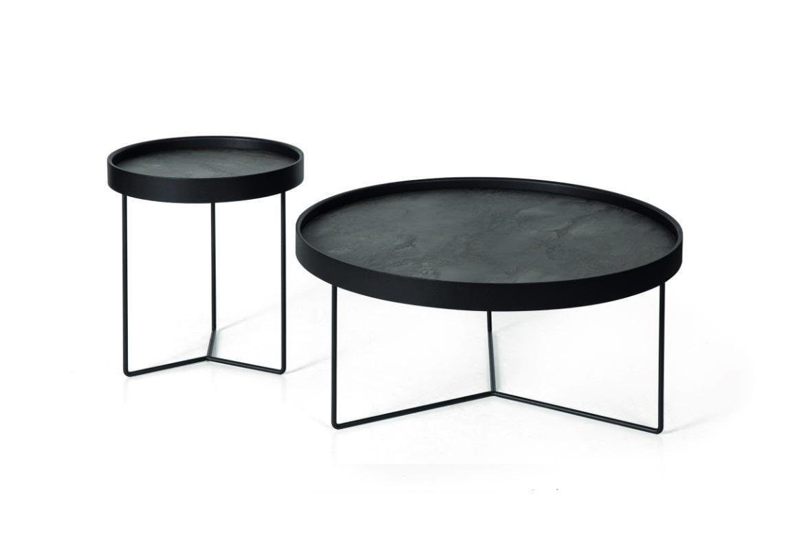 2x Tische in Couchtisch (2-St., Wohnzimmer Couchtisch Made Couchtische), Edelstahl Kaffee JVmoebel Europa 2x Tisch Schwarzer