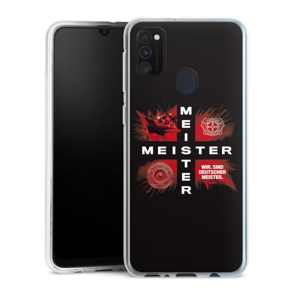 DeinDesign Handyhülle Bayer 04 Leverkusen Meister Offizielles Lizenzprodukt, Samsung Galaxy M21 Silikon Hülle Bumper Case Handy Schutzhülle
