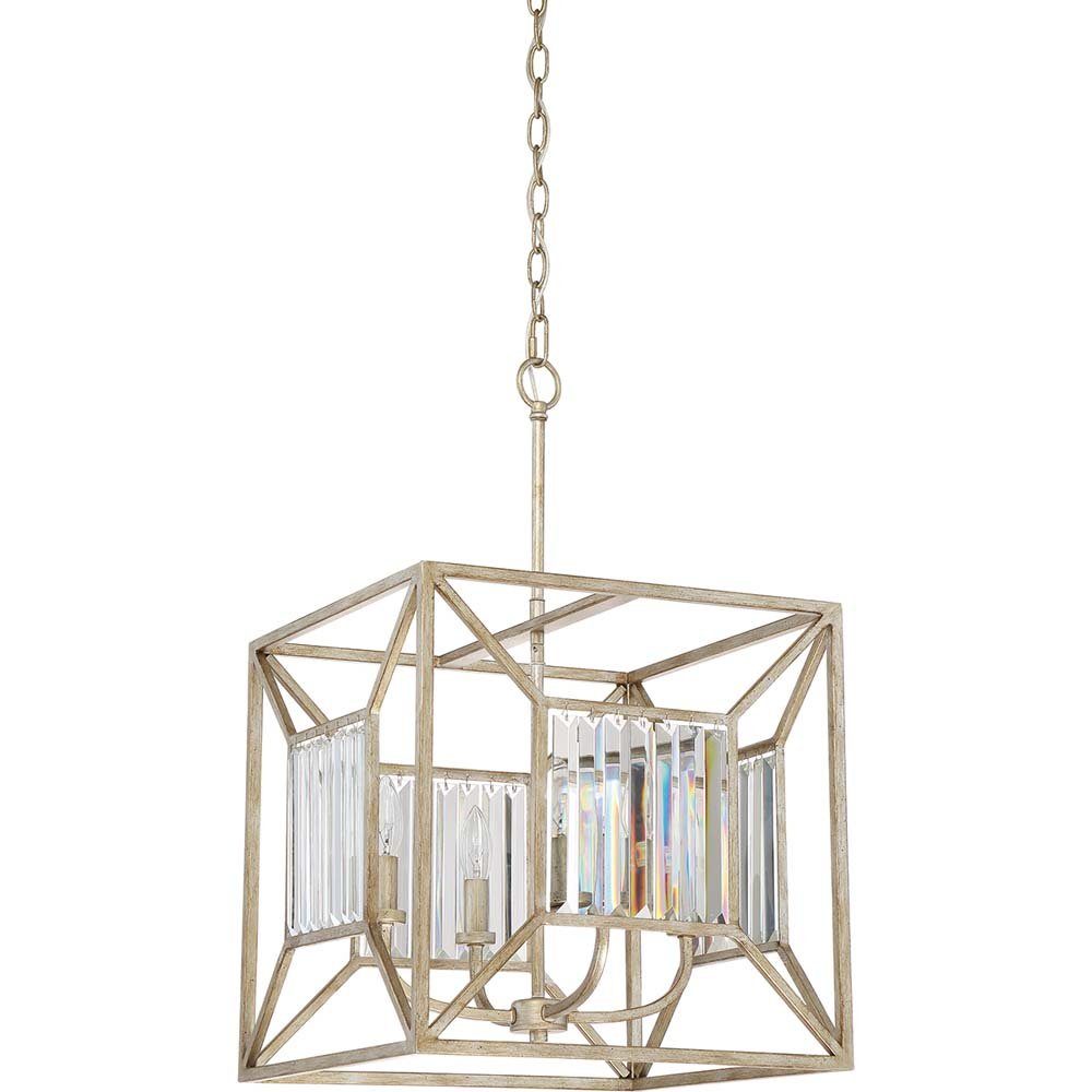 Elstead LIGHTING Pendelleuchte, Leuchtmittel nicht inklusive, Hängeleuchte Deckenlampe Pendellampe Kristalle Vintage-Gold 4