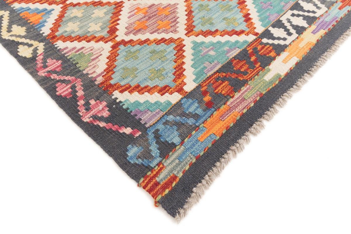 Orientteppich Kelim Afghan 3 Höhe: Läufer, Nain rechteckig, 87x206 Orientteppich Handgewebter mm Trading