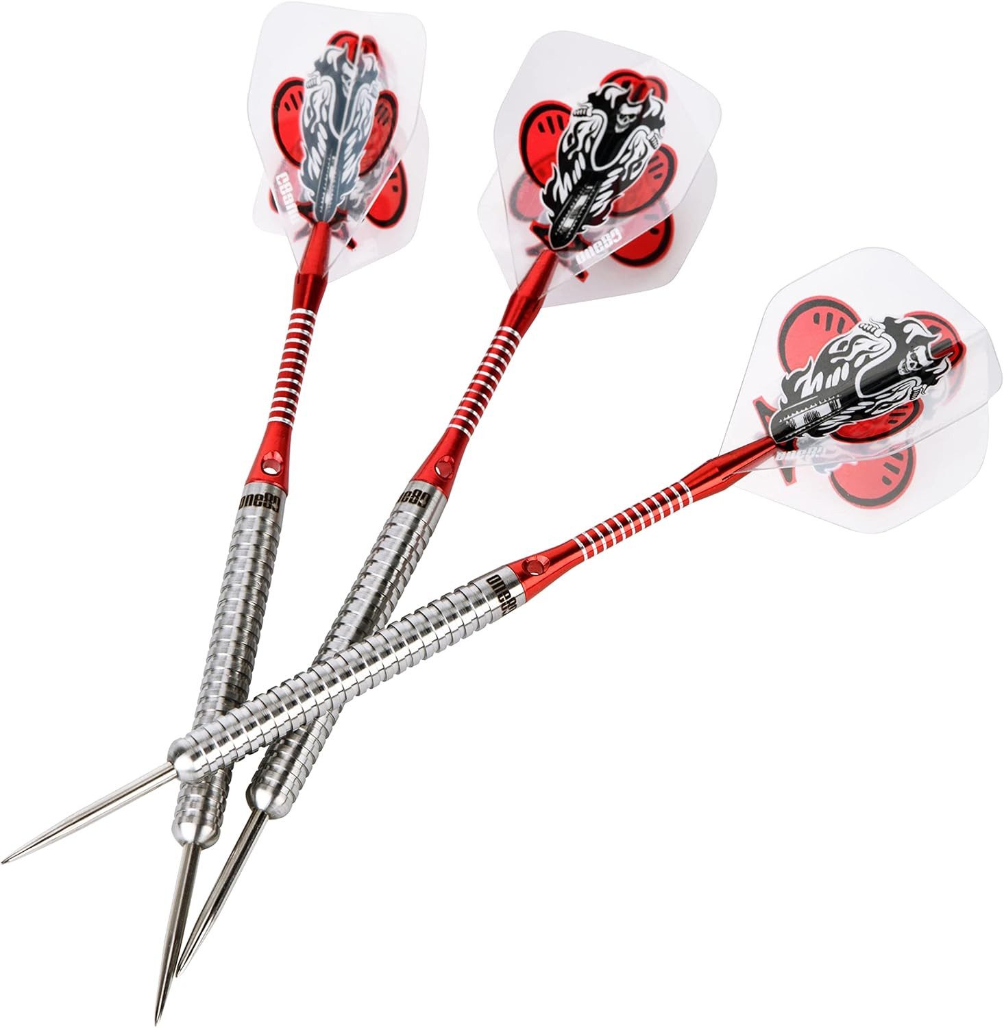 one80 Dartpfeil One80 Tungsten Profi Dartpfeile Set mit Metallspitze