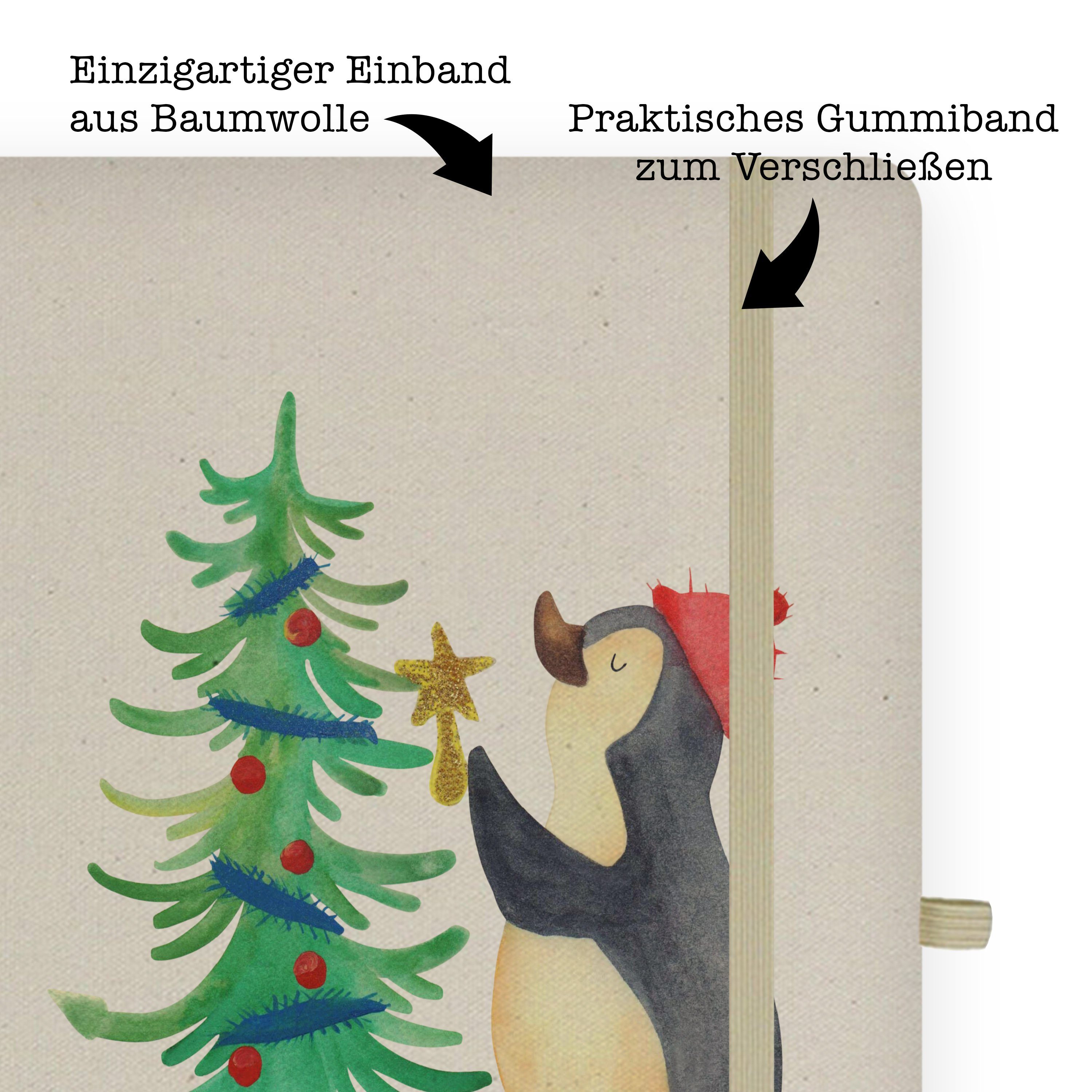 Panda Panda Pinguin Geschenk, - & Notizbuch Mrs. Heiligabend, Weihnachtsbaum Mrs. Mr. Transparent - Schreib Mr. &