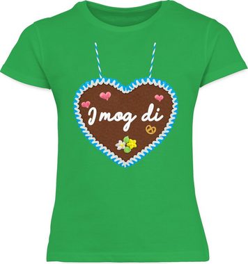 Shirtracer T-Shirt I mog di - Lebkuchenherz - Gänseblümchen Butterblume Herzen Mode für Oktoberfest Kinder Outfit