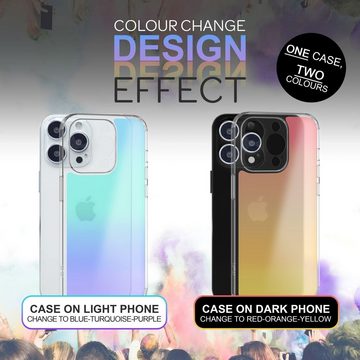Nalia Smartphone-Hülle Apple iPhone 14 Pro Max, Durchscheinende Hülle / Farbwechsel / Glänzend / Mehrfarbig / Hardcase