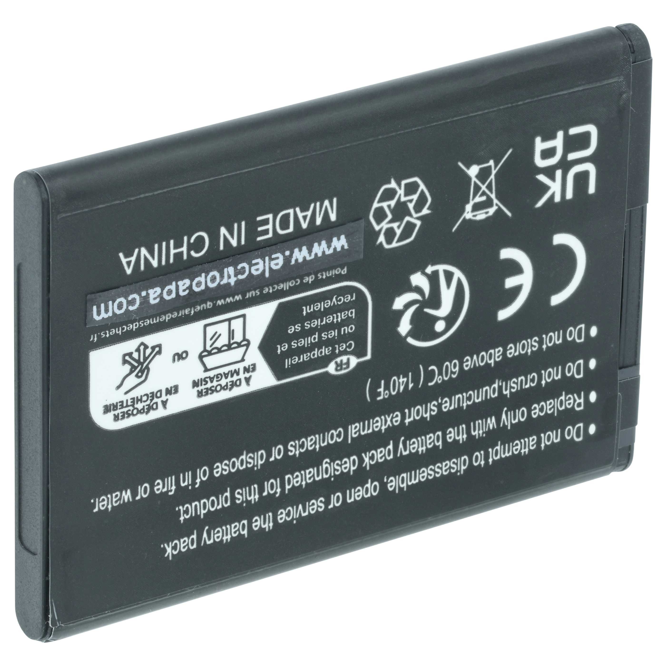 vhbw Akku passend für Panasonic KX-PRXA10, KX-PRX120GW, KX-PRX150GB, Akku Akku Li-Ion 1500 mAh (3,7 V, 1 St), Leistungsfähiger Austausch-Akku für Telefon, Festnetz oder schnurloses