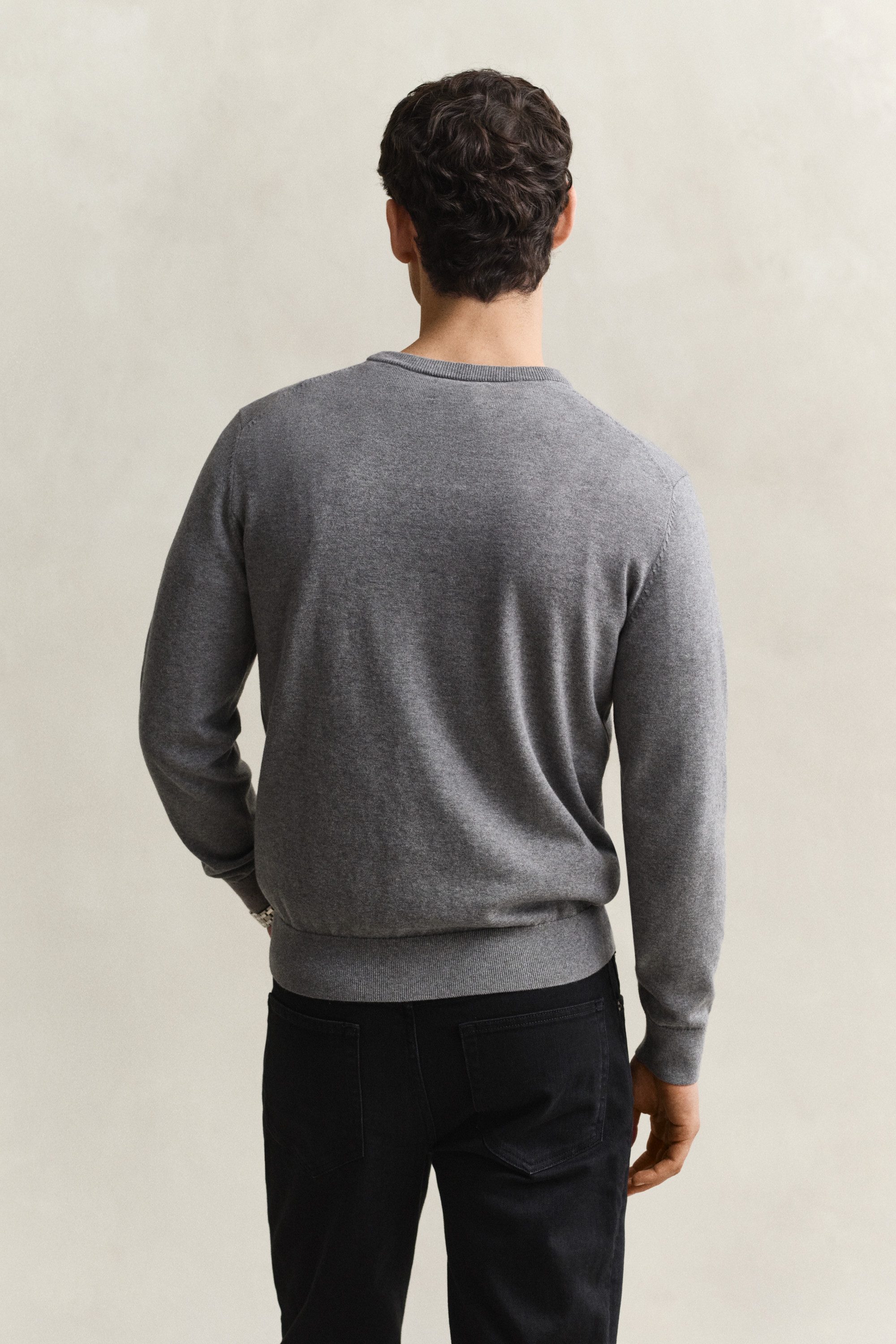 Gant Rundhalspullover CLASSIC COTTON Regular fit mit Rundhalsausschnitt