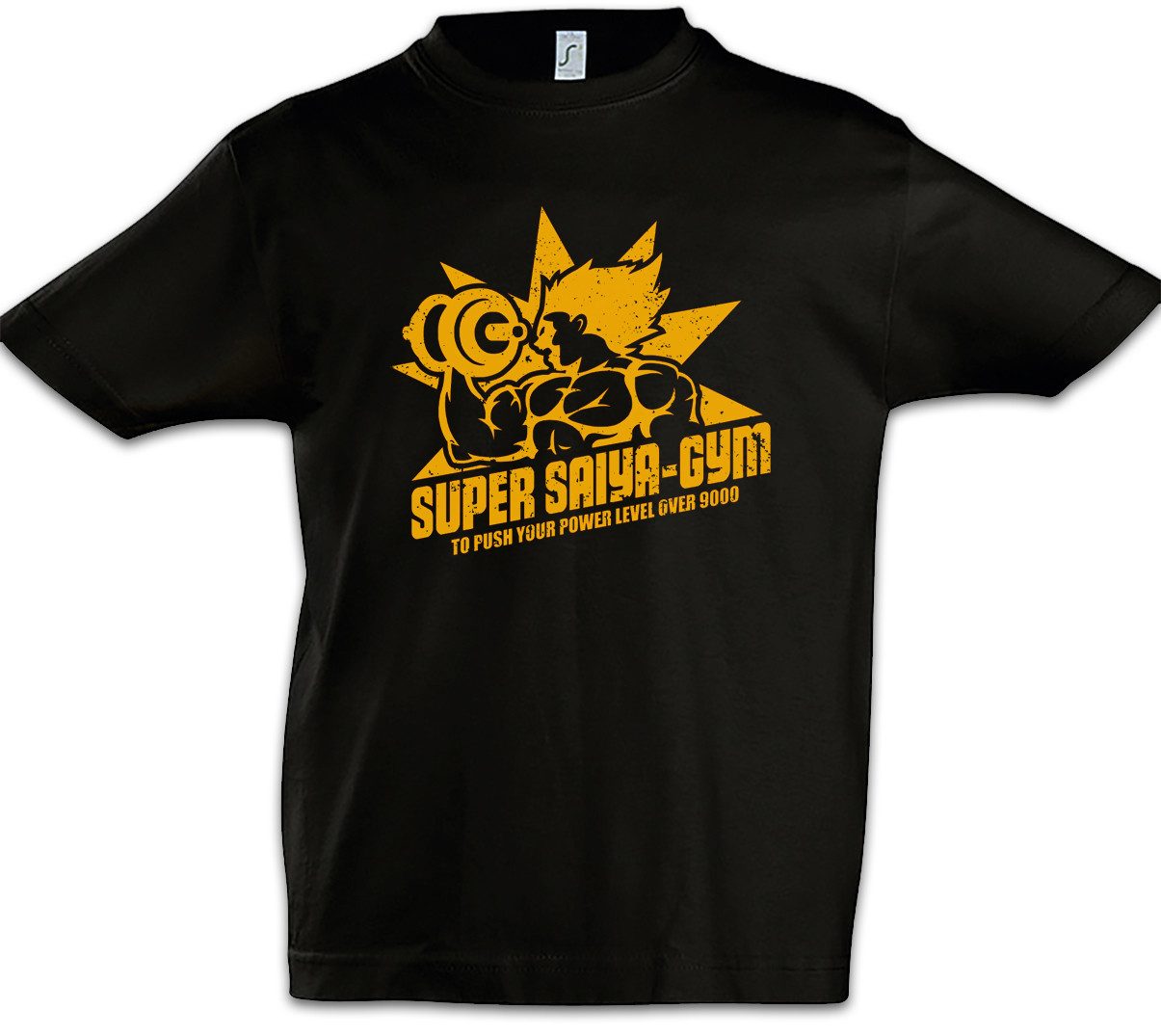 Print-Shirt Black Super Saiya Gym Vintage Kinder T-Shirt Dragonball Anime Cosplay