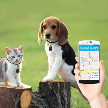 Retoo Schlüsselanhänger Schlüssel Finder Bluetooth Tracker Hund Koffer Auto Suche GPS Anhänger (Set, Schlüssel-Suchmaschine, Batterie), Konnektivität, Kompatibilität, Großer Aktionsradius, Batterieleistung