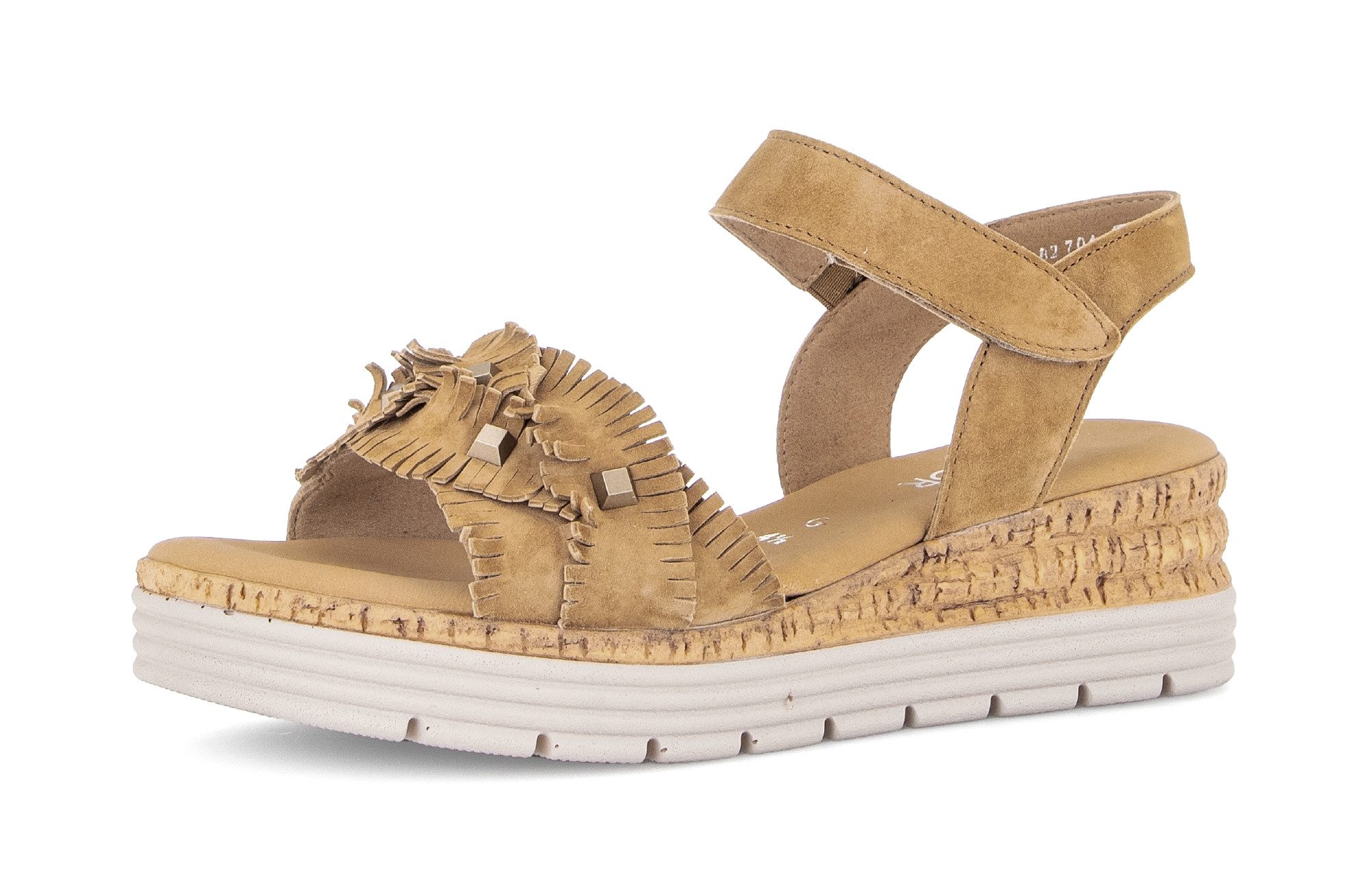 Gabor Genua Keilsandalette Plateau, Sommerschuh mit Klettverschluss, G-Weite