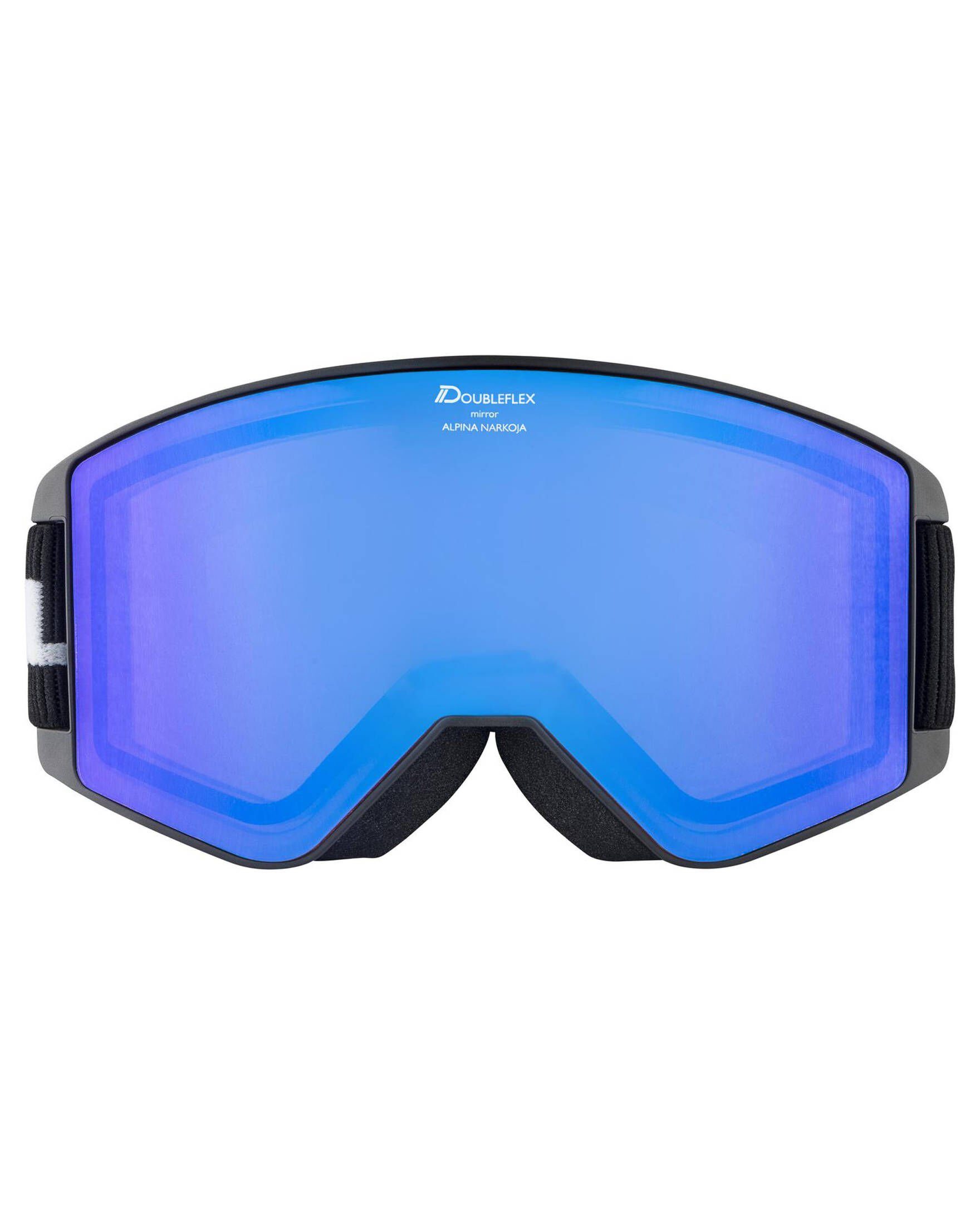 Snowboardbrille Sports black-dirtblue Q-LITE und Alpina Skibrille Ski- matt NARKOJA