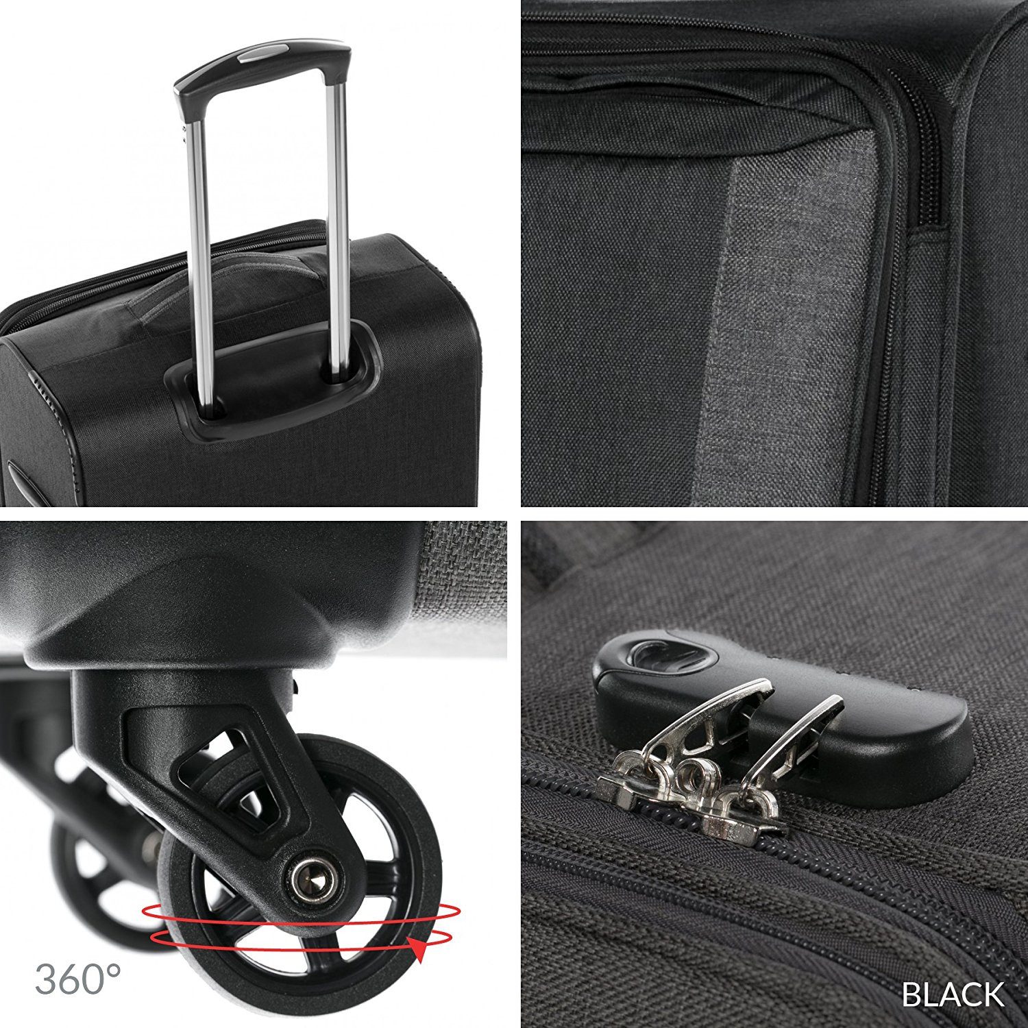FERGÉ Koffer Weichschale Handgepäck Reisekoffer St.-Tropez, Carry On Koffer Weichschale erweiterbar 55 cm, Rollkoffer, 4 Rollen