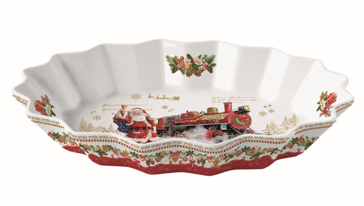 EasyLife Servierplatte CHME1241 - Christmas Memories "Santa/Zug", -30 x 20 x 5 cm-, (1-tlg)