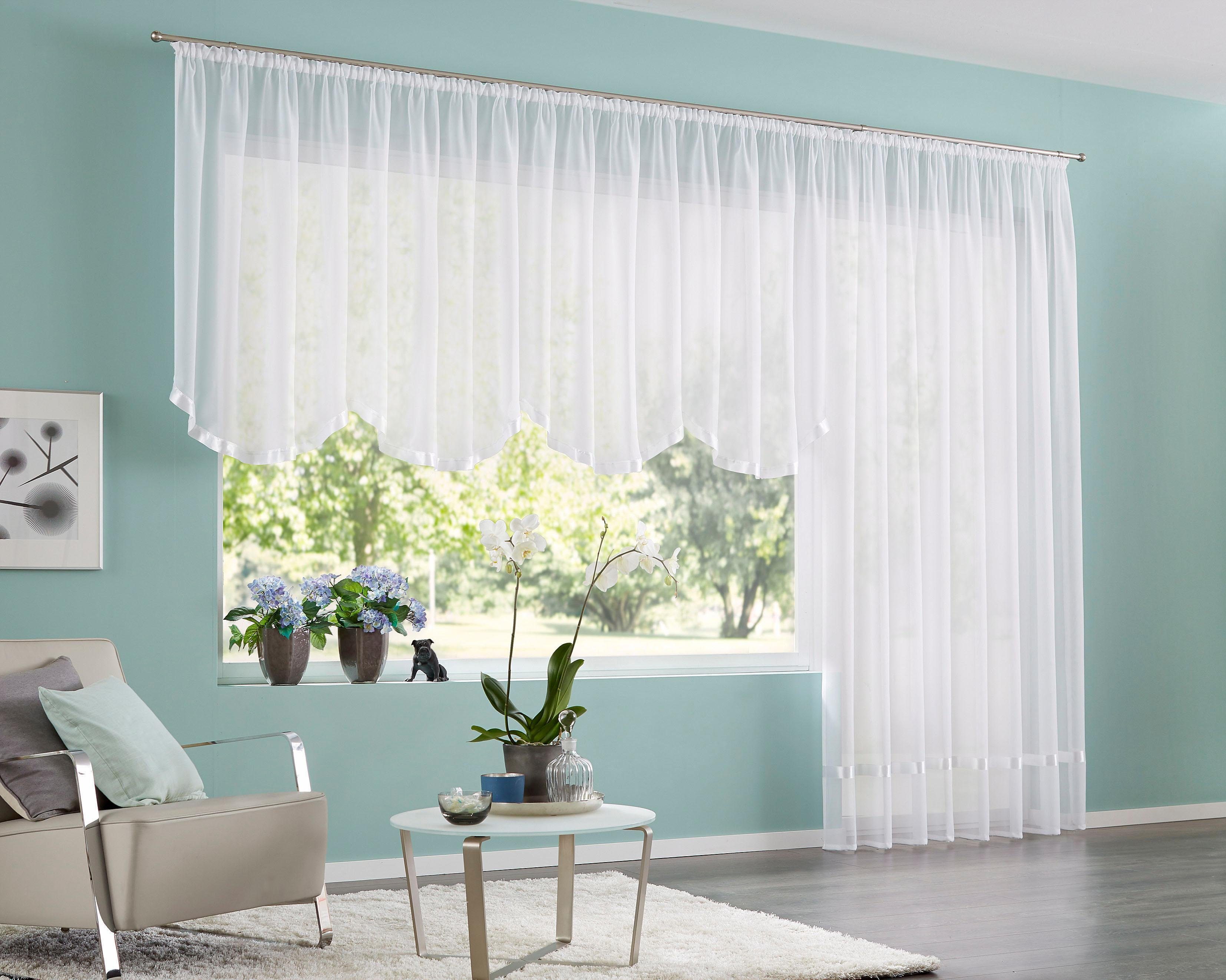 my home Bogenstore Eby (1 St), Kräuselband, transparent, Voile, Transparent günstig online kaufen